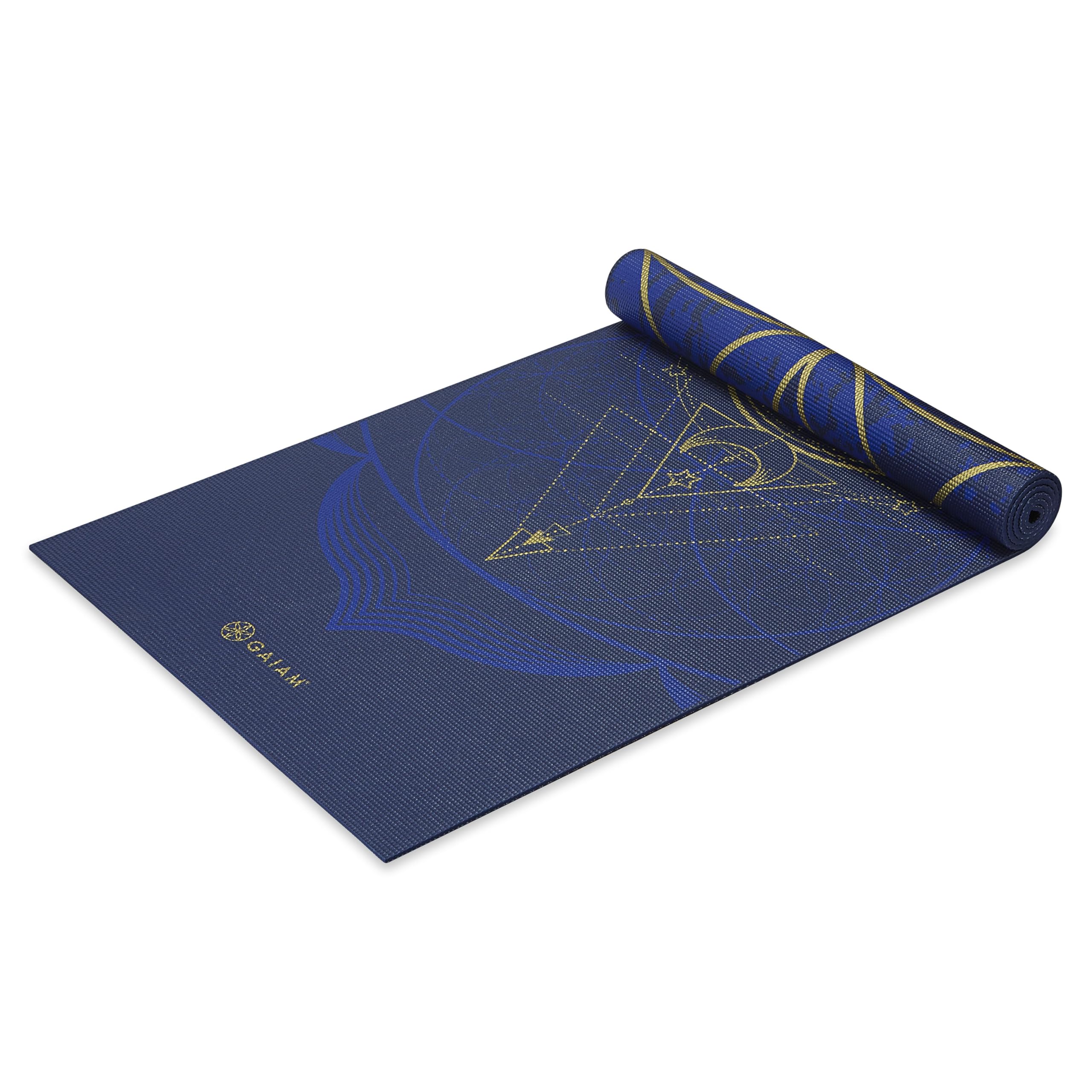 Gaiam Yoga Mat - Premium 6mm Print Reversible Extra Thick Non Slip Exercise & Fitness Mat for All Types of Yoga, Pilates & Floor Workouts (68" x 24" x 6mm Thick)