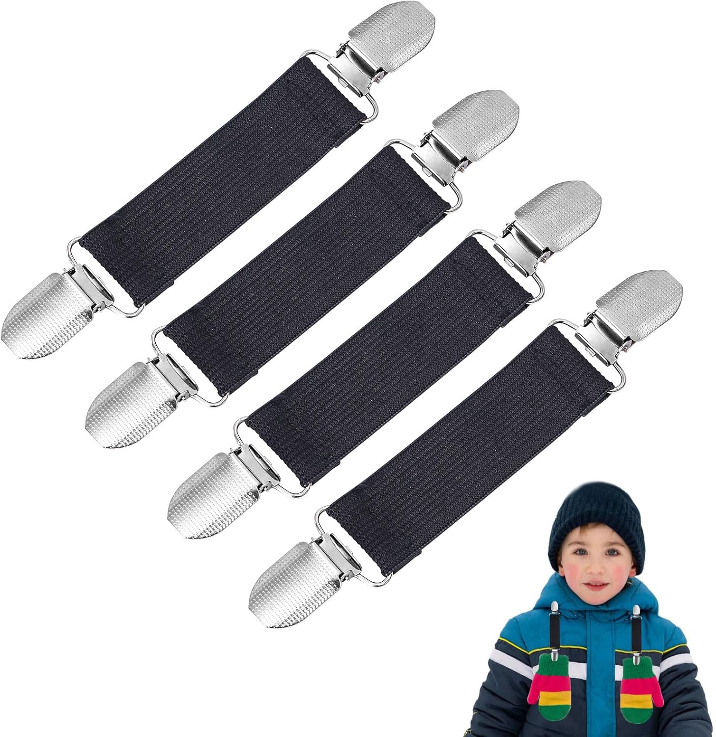 Elastic Mitten Clips Stainless Steel Glove Clips for Kids Babys Adults Dress Clips Back Cinch Sweater Cardigan Shawl Clip Elastic Mitten Clips Stainless Steel Glove Clips for Kids Babys Adults Dress Clips Back Cinch Sweater Cardigan Shawl Clip