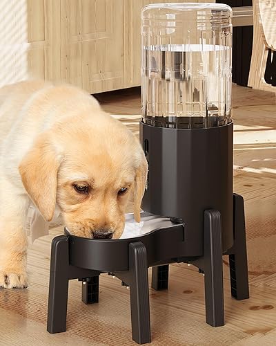 CZPET Dispensador de agua para mascotas 7L con soporte ajustable A25A