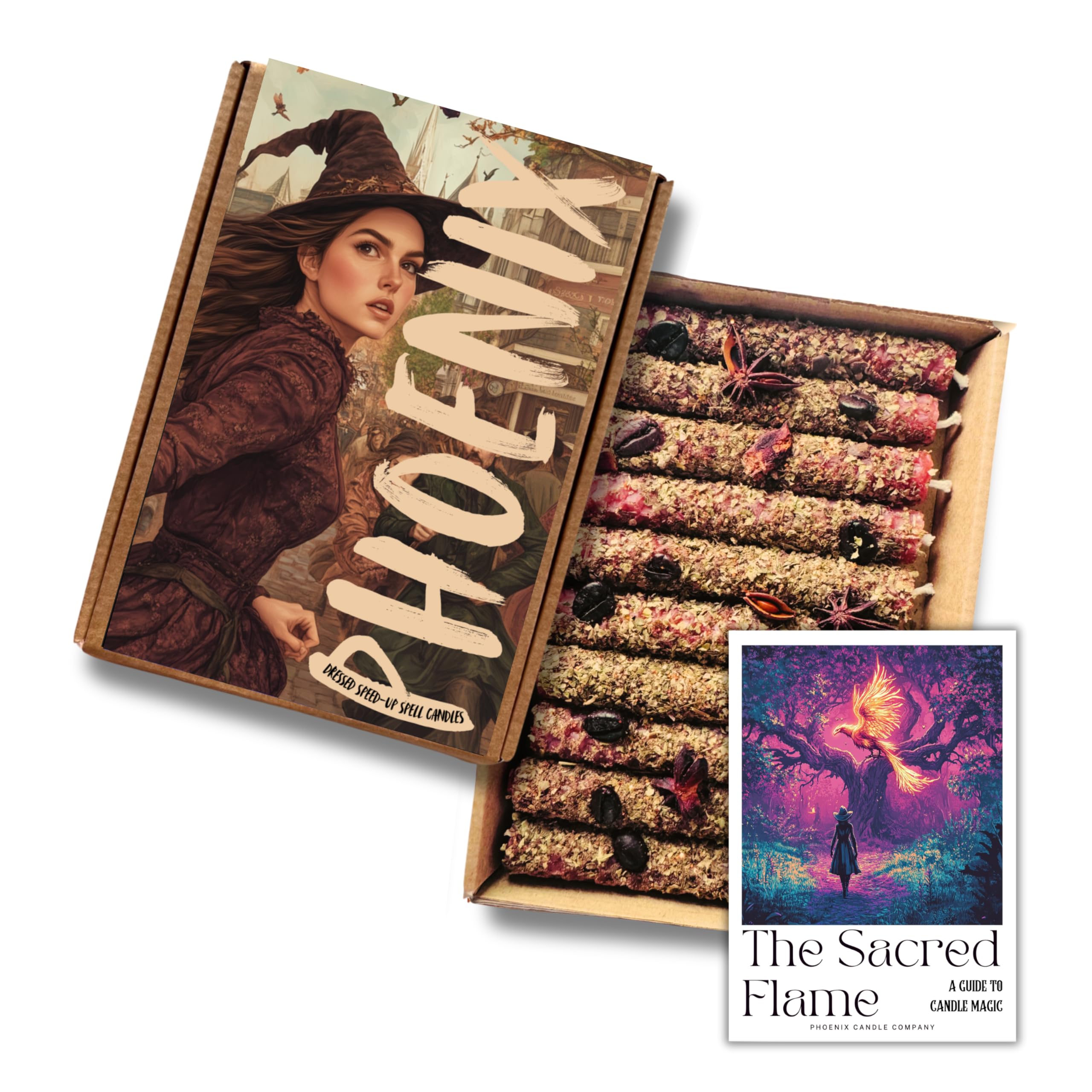 x10 Dressed Beeswax Spell Candles (Quickening (Speed-up Spells)) — image 1