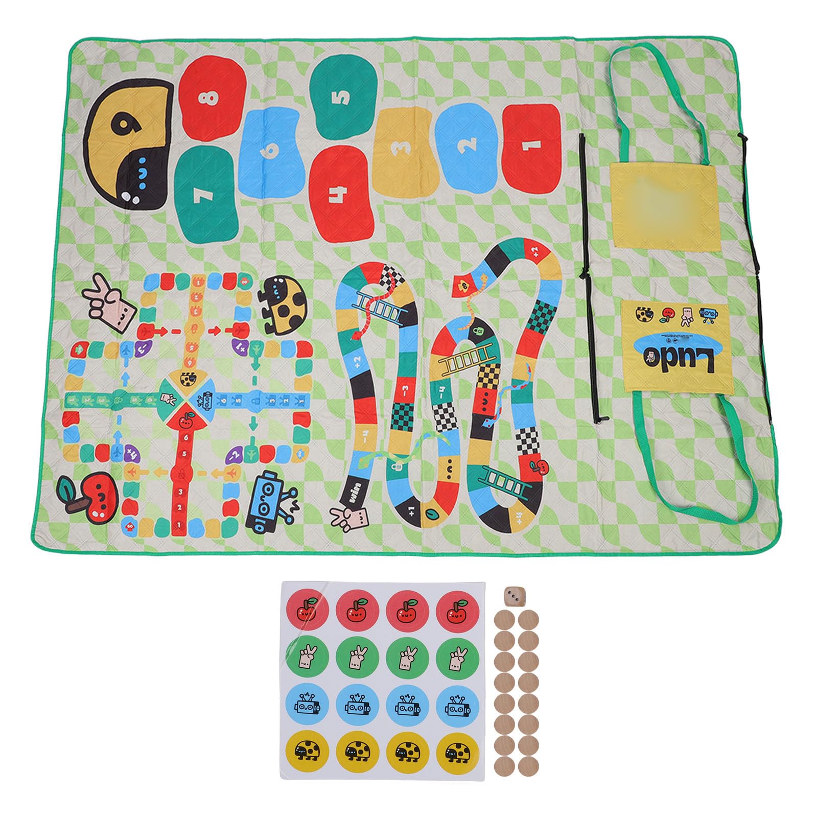 Matybobe Tappetino da Picnic, Grande e Spesso, Coperta da Gioco 3 in 1 per Esterni, per Gite Primaverili, Campeggi, Prati, Spiagge