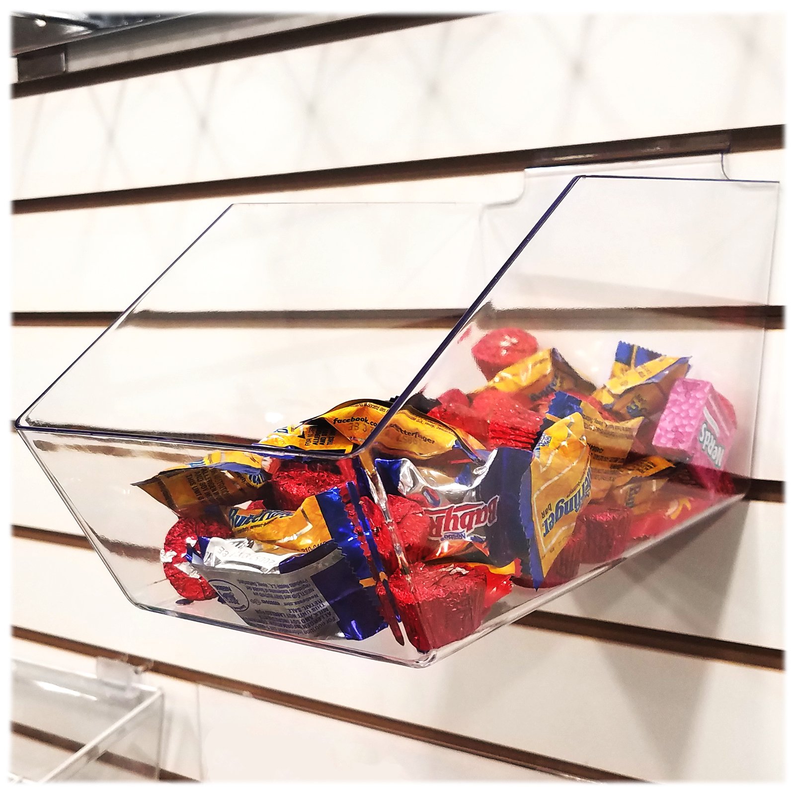 STORE FIXTURES DIRECTClear Slatwall Bins Large Bin 6" L x 5.5" H x 11.5" D - 10 Pack