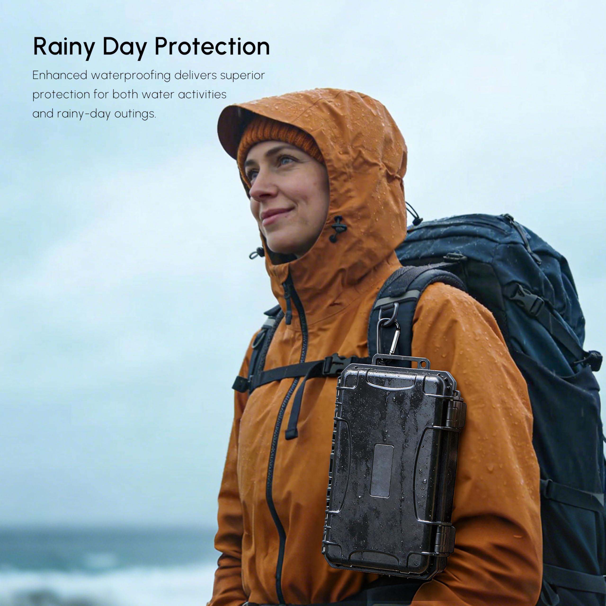 STARTRC PHOTO wasserdichte Hartschalen Tasche für Insta360 Luna Ultra | kompatibel mit Osmo Pocket 4/3, individuell einstellbare Trennwände, IP67-Schutz, Reise-Aufbewahrungsetui (nur Etui)