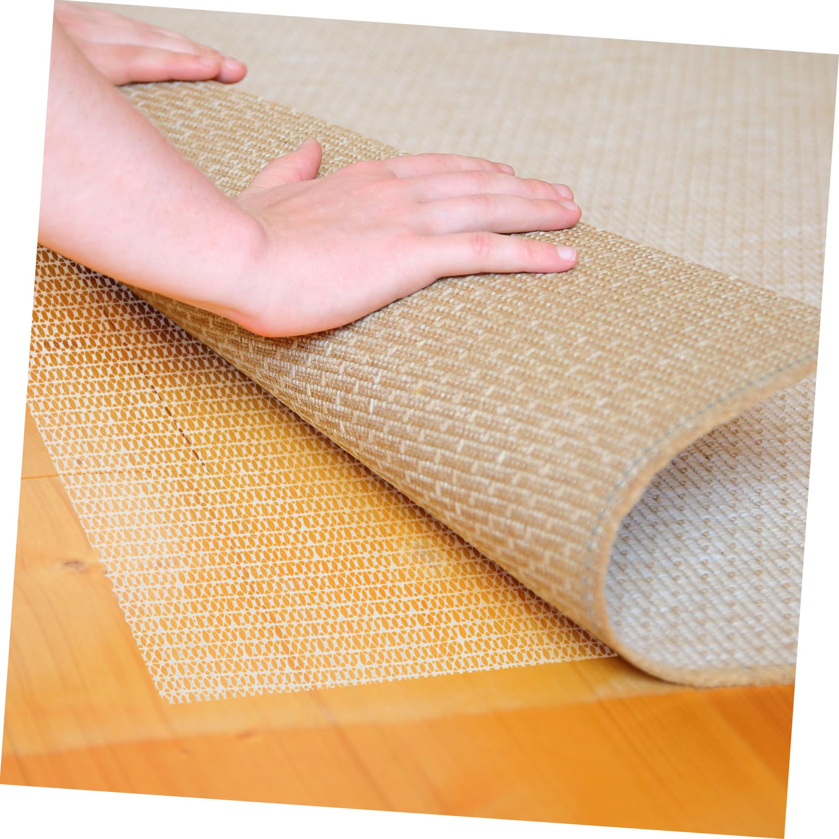Hemobllo Tapis Antidérapant en PVC Blanc 200x300cm pour Couloir, Protège Le Sol et Empêche Le Glissement Bouclage du Tapis