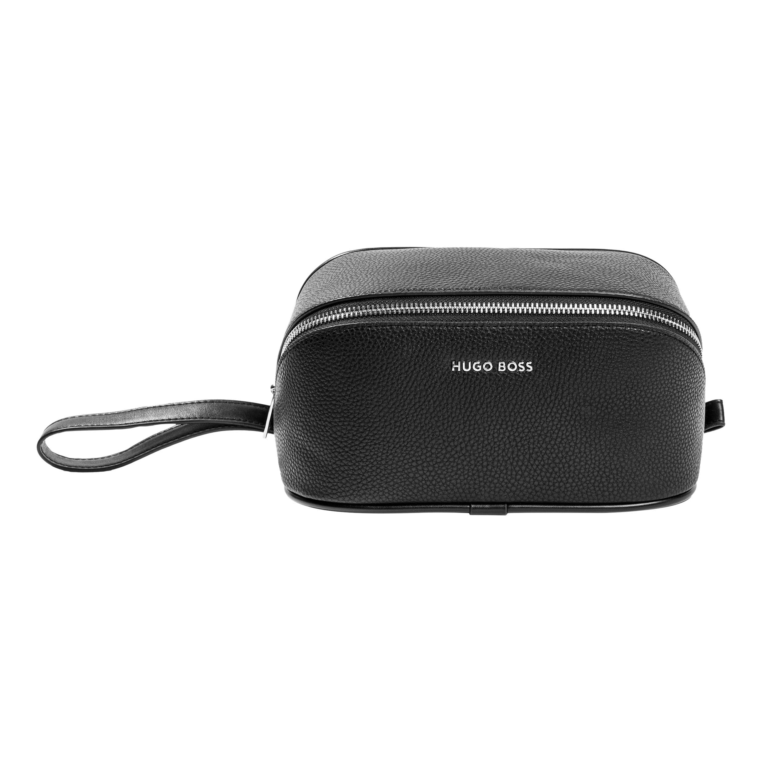 Hugo Boss Storyline Herren Kulturtasche aus Polyurethan und Polyester in der Farbe Schwarz, Maße: 21cm x 10cm x 11cm, HTC229A