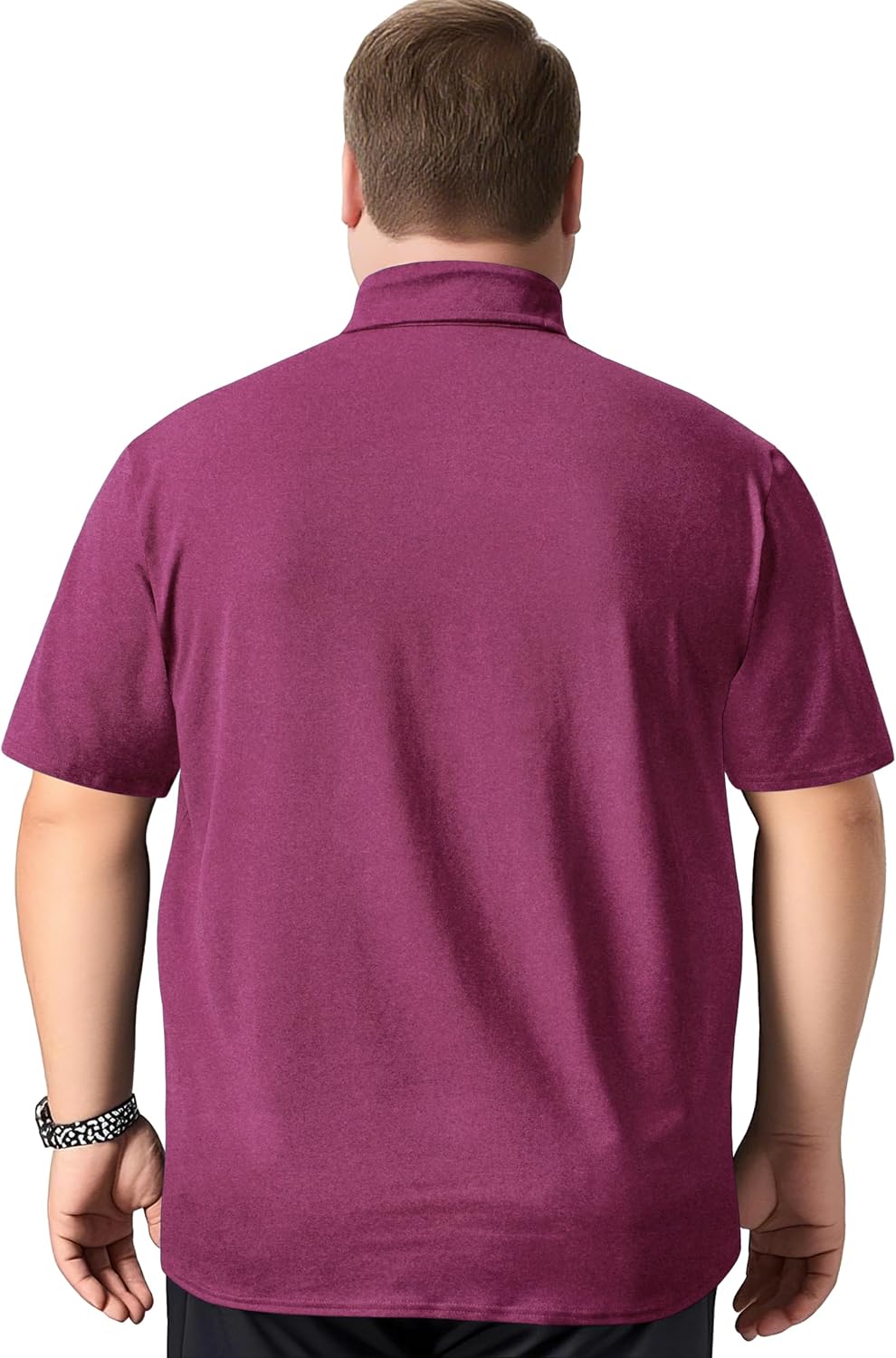 TAPULCO Men's Big and Tall Golf Polo Shirt Moisture Wicking Casual Lightweight Breathable Performance Shirts (2XL-5XL)