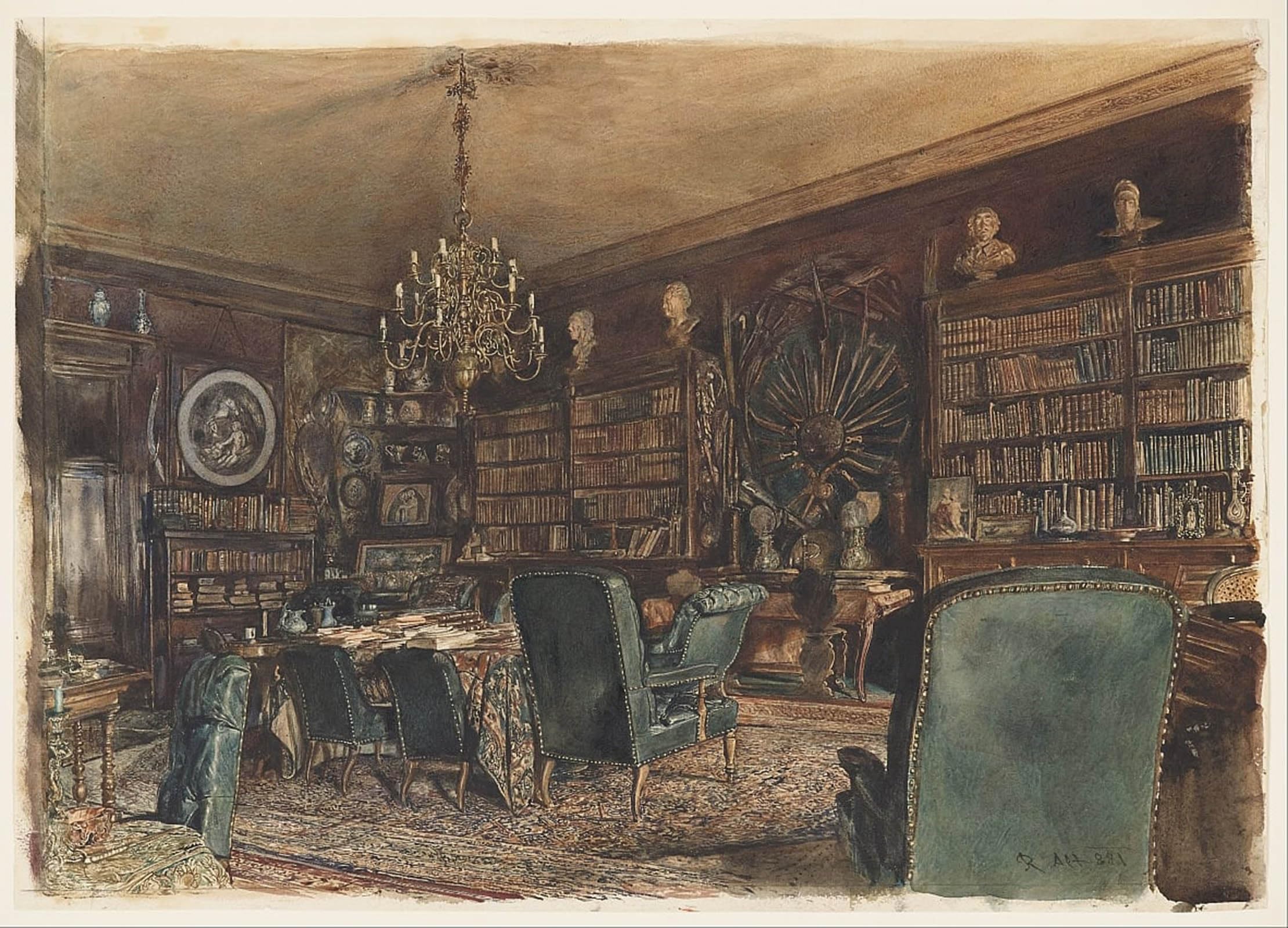 Poster d'art mural pour décorer une grande chambre | Tableau vintage Rudolf Von Alt - 5