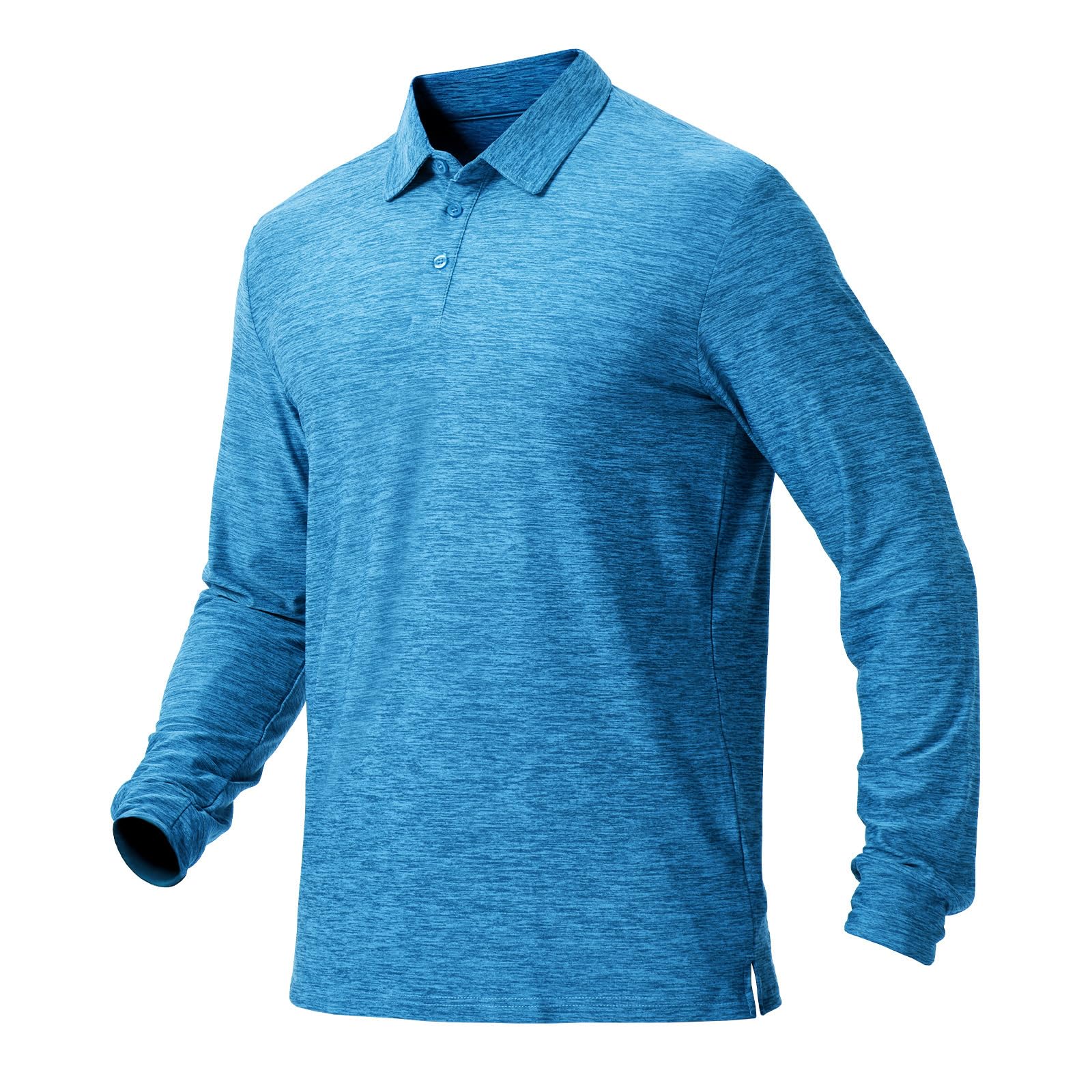 Men's Polo Shirts Long Sleeve Golf Shirts with Collar UPF 50 SPF Shirt for Men Quick Dry Moisture Wicking