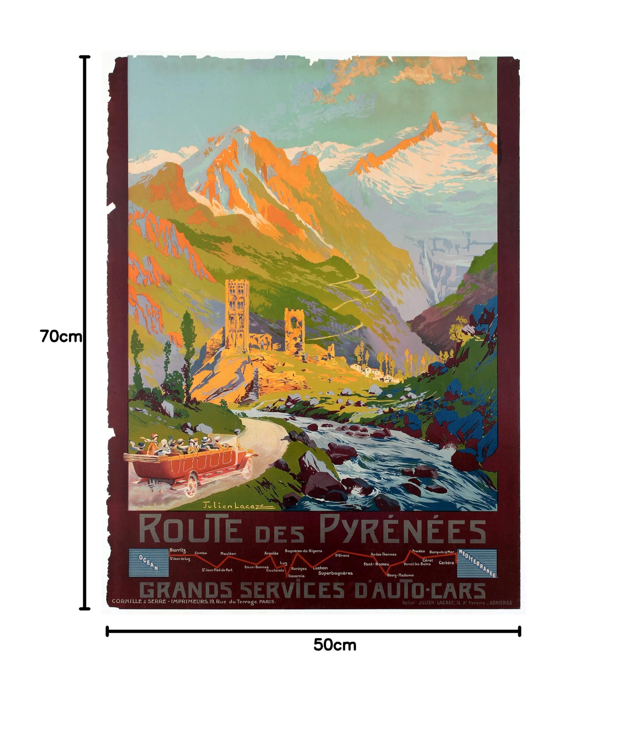 LES PYRENEES ポスター70×50cm（フレーム付） LES PYRENEES ポスター70×50cm（フレーム付）