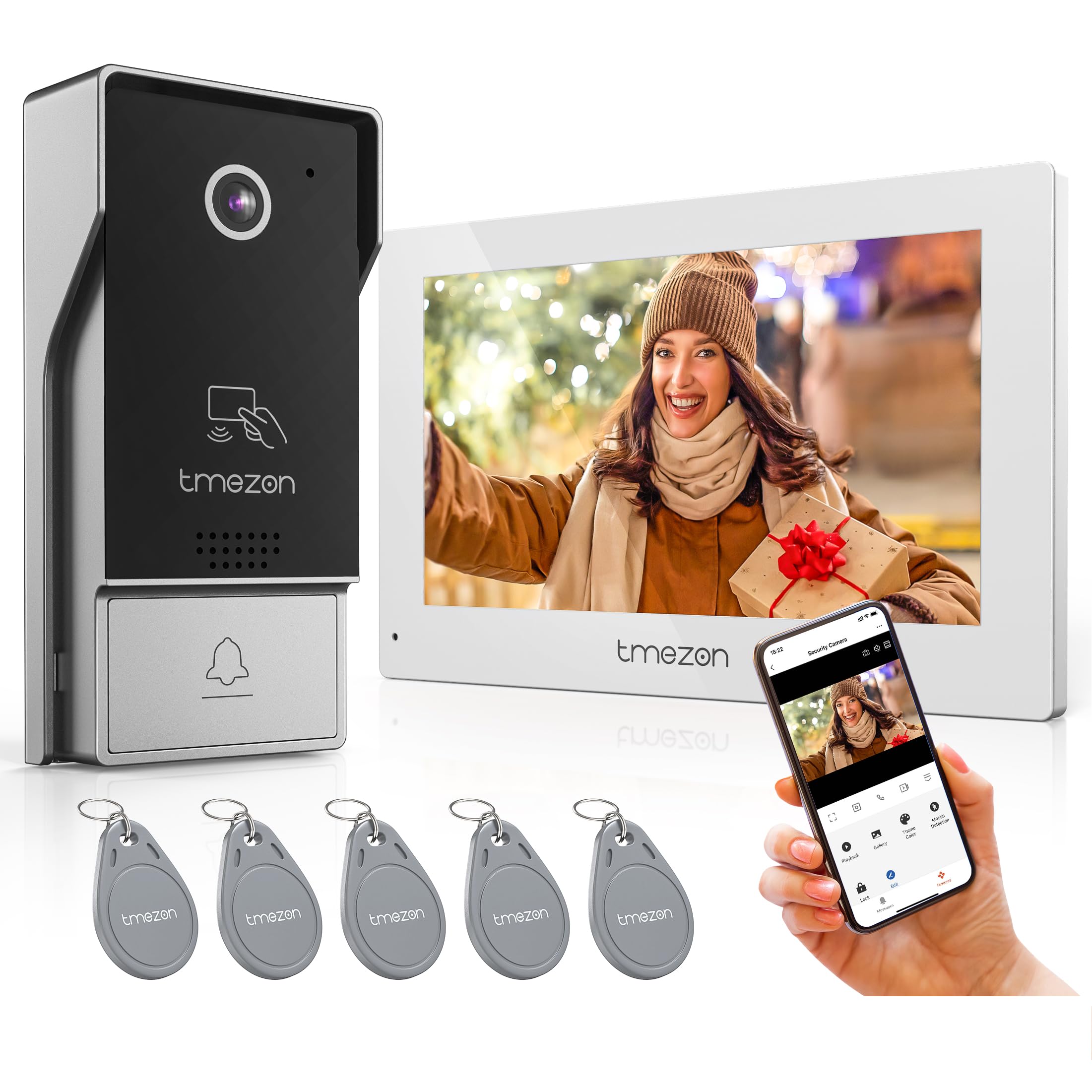 Amazon.com : TMEZON 4-Wire 7 Inch Tuya 1080P WiFi Smart Video