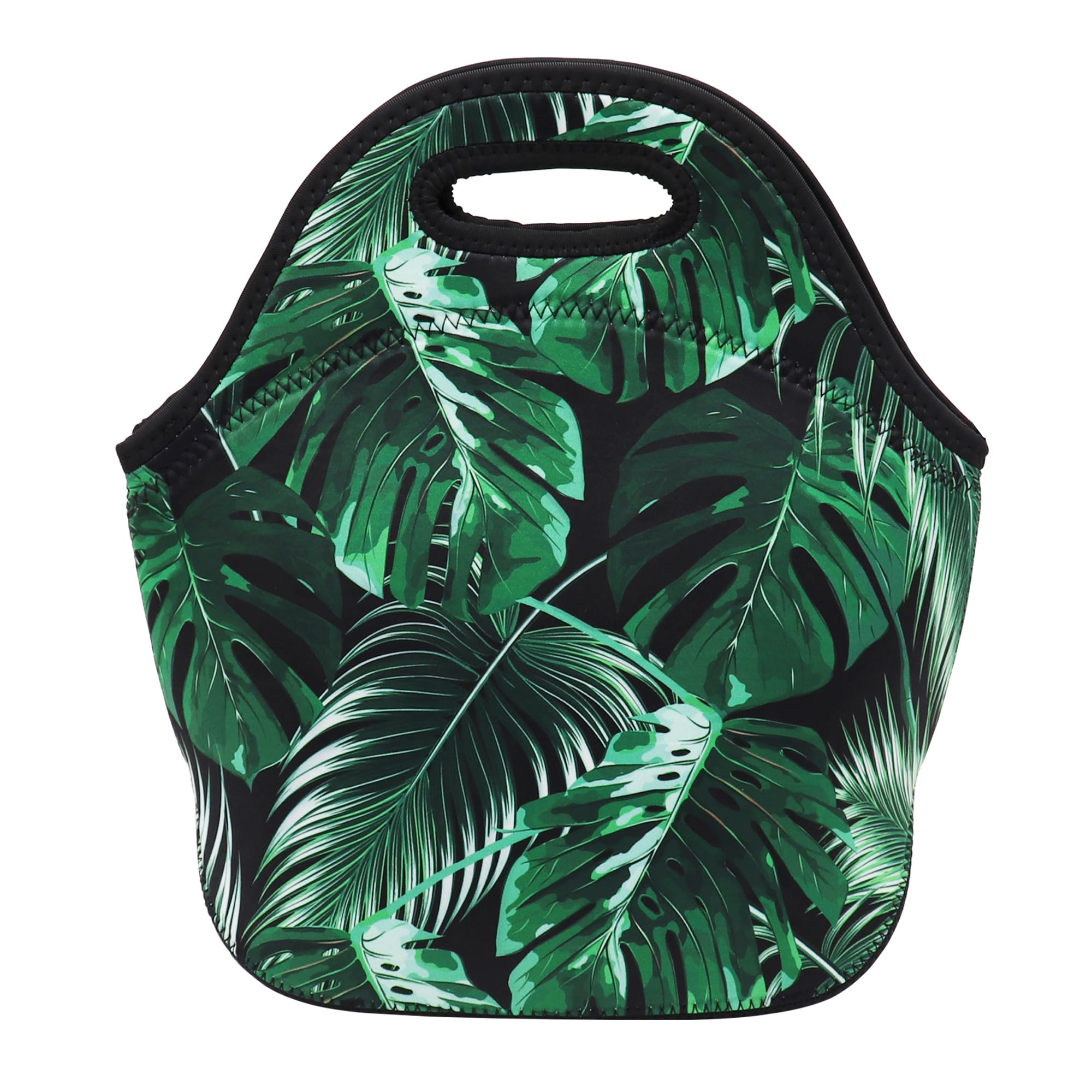 Neoprene Lunch Bag for Kids, Insulated Lunch Box Tote for Women Men Adult Teens Boys Teenage Girls Toddlers (Tropical Leave)