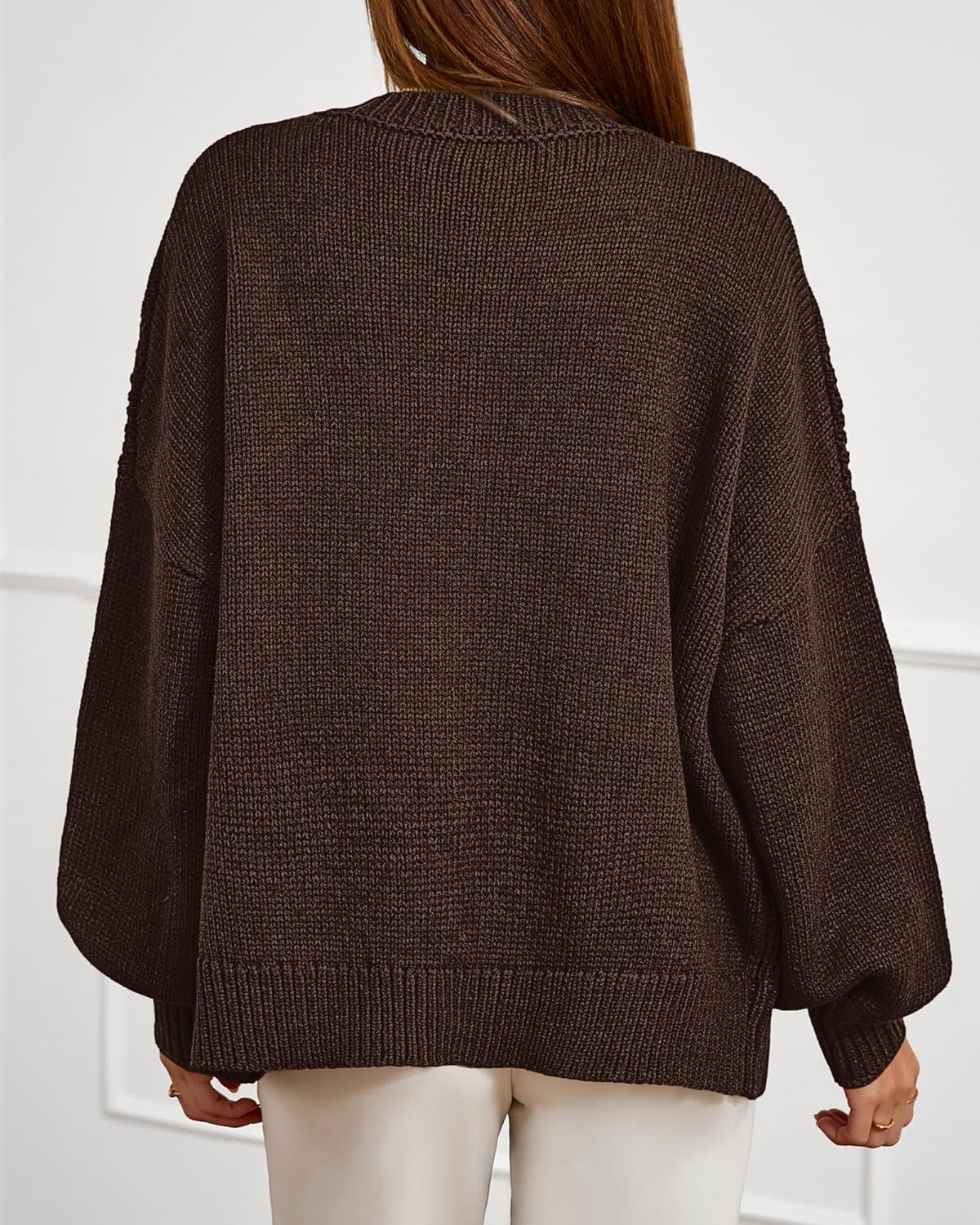 BTFBM Chunky Cardigan Sweaters for Women Fall Fashion 2025 Button Long Sleeve Loose Cable Knit Winter Coats Outerwear - Image 3