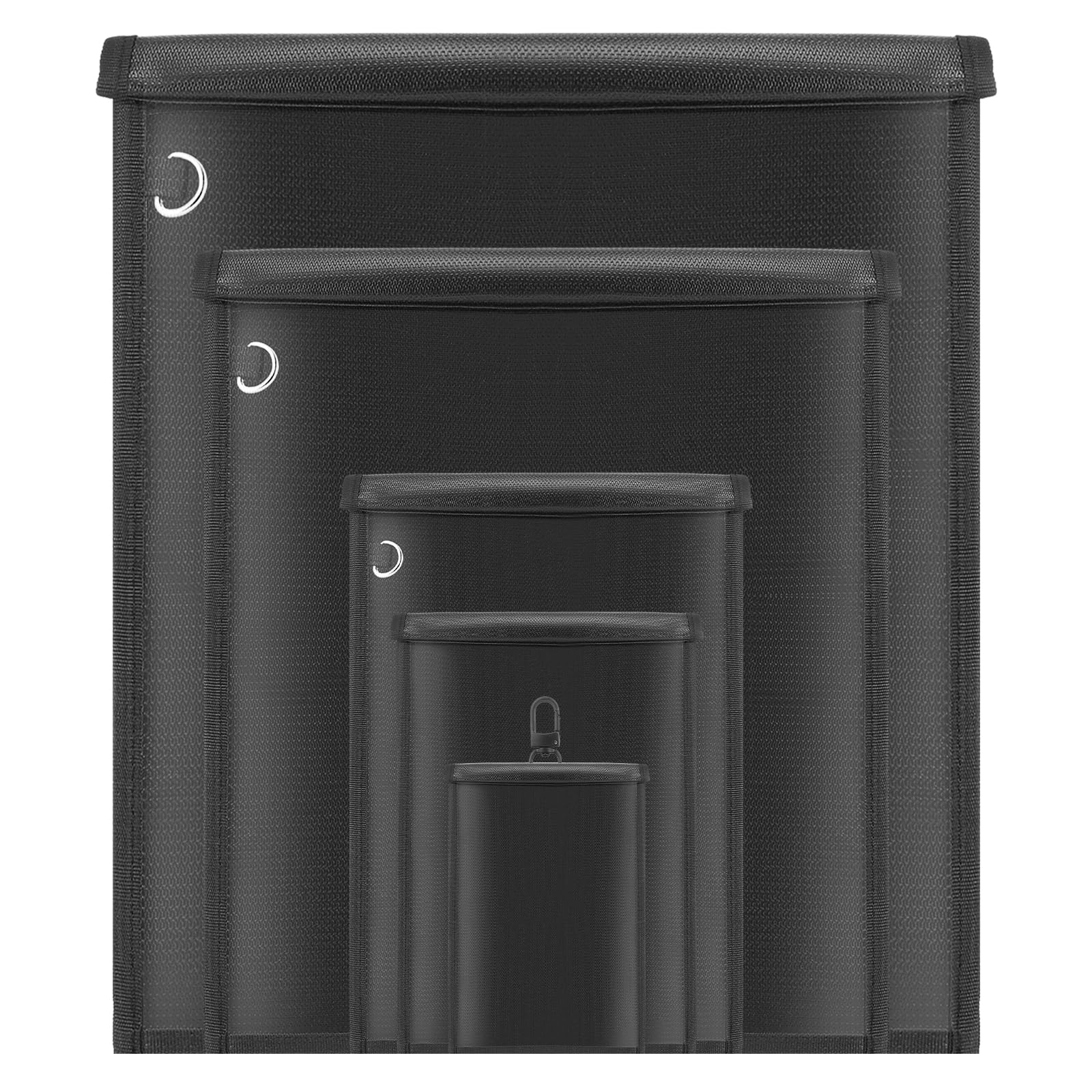 Quctak 5 Pack Faraday Bags, Large Faraday Cage, Anti-Tracking Faraday Bag for Laptops & Tablets & Phones & Car Keys, Fireproof & Waterproof RFID Signal Blocker EMP Bag