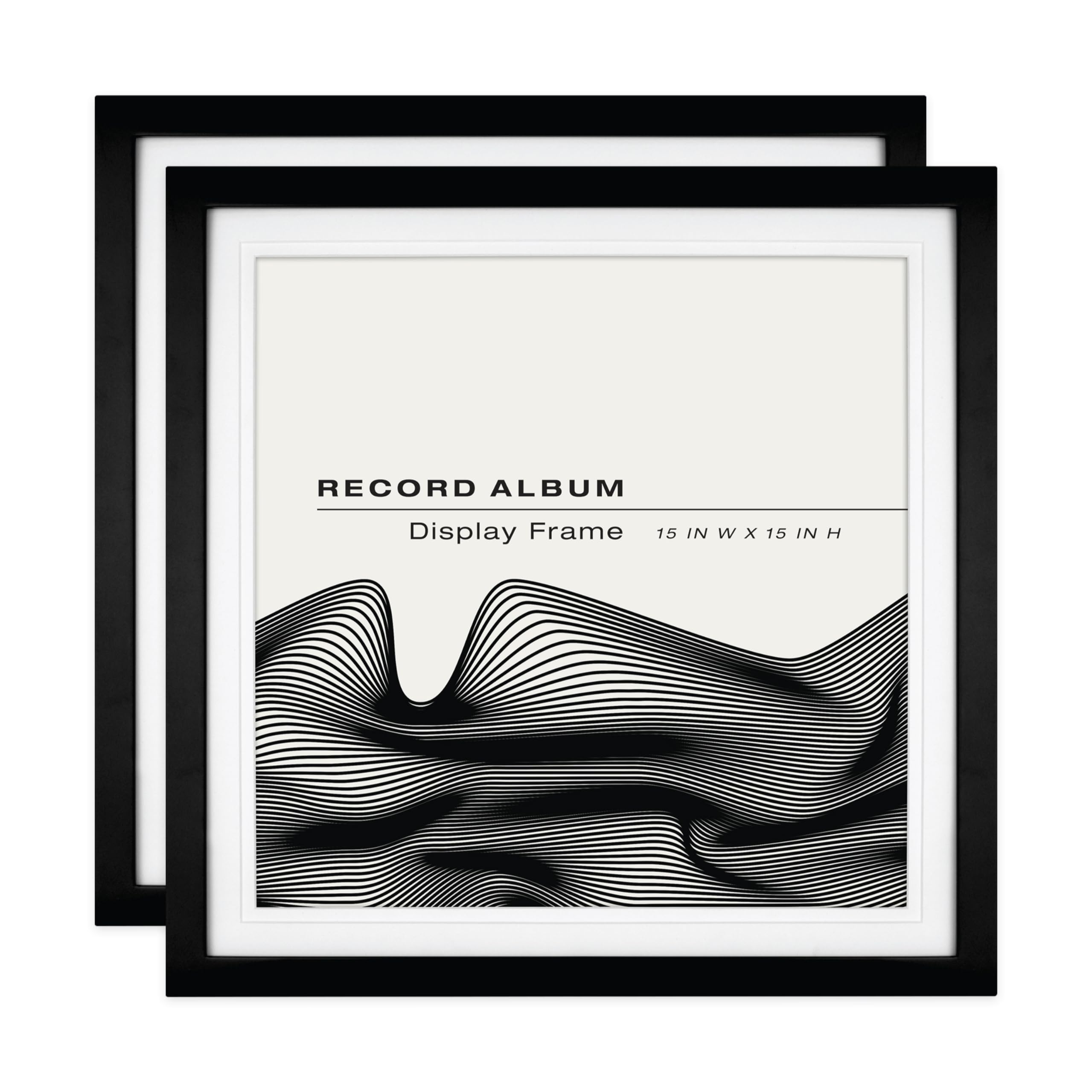 Cadre photo pour impression d'art et pochette album MCS noir 38,1 x 38,1 cm