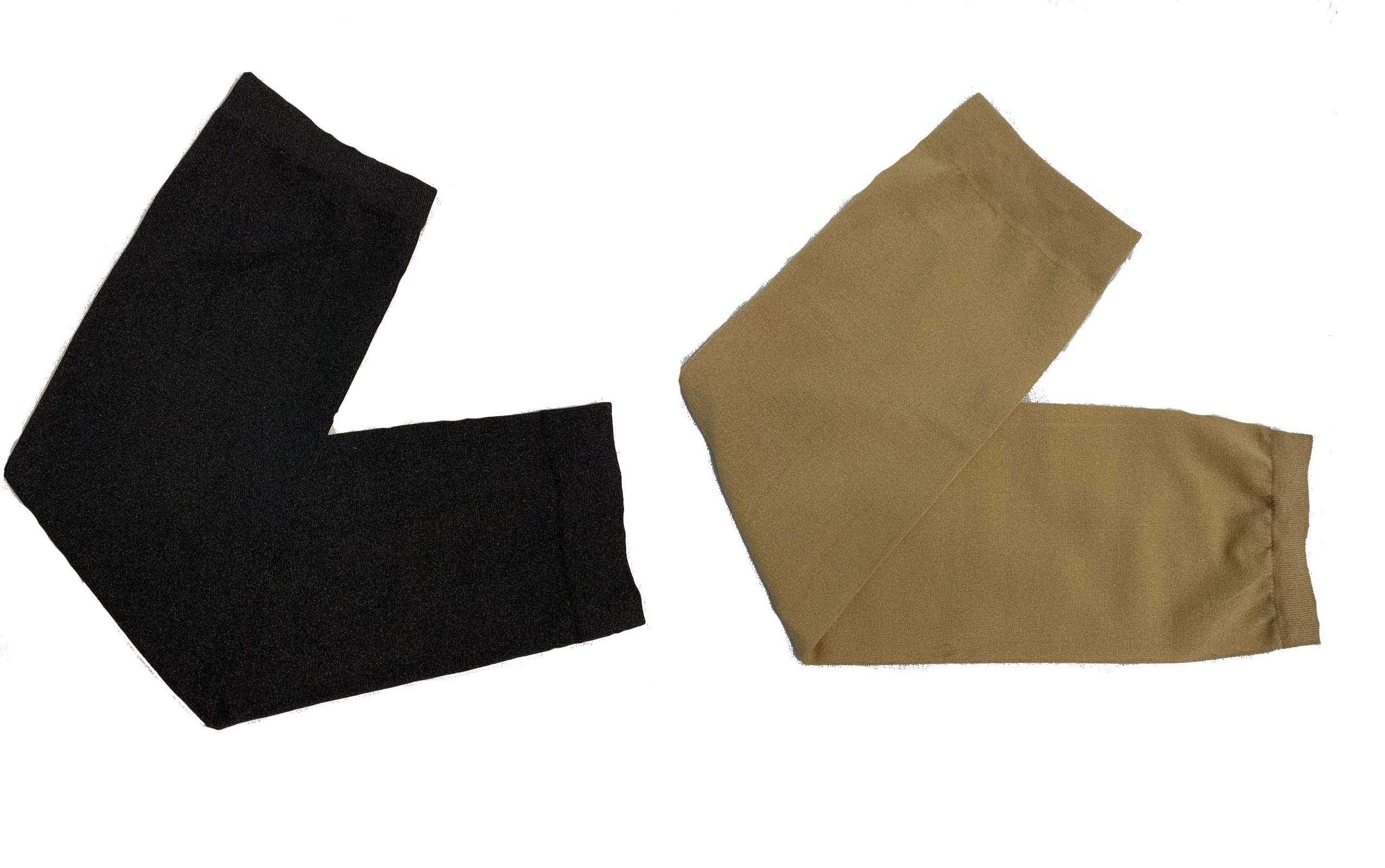 Shoes Lane 2 x BLACK & NUDE MUSLIM ISLAMIC SLEEVES GLOVES ARM COVER STRETCHY FABRIC ABAYA SLEEVES HIJAB