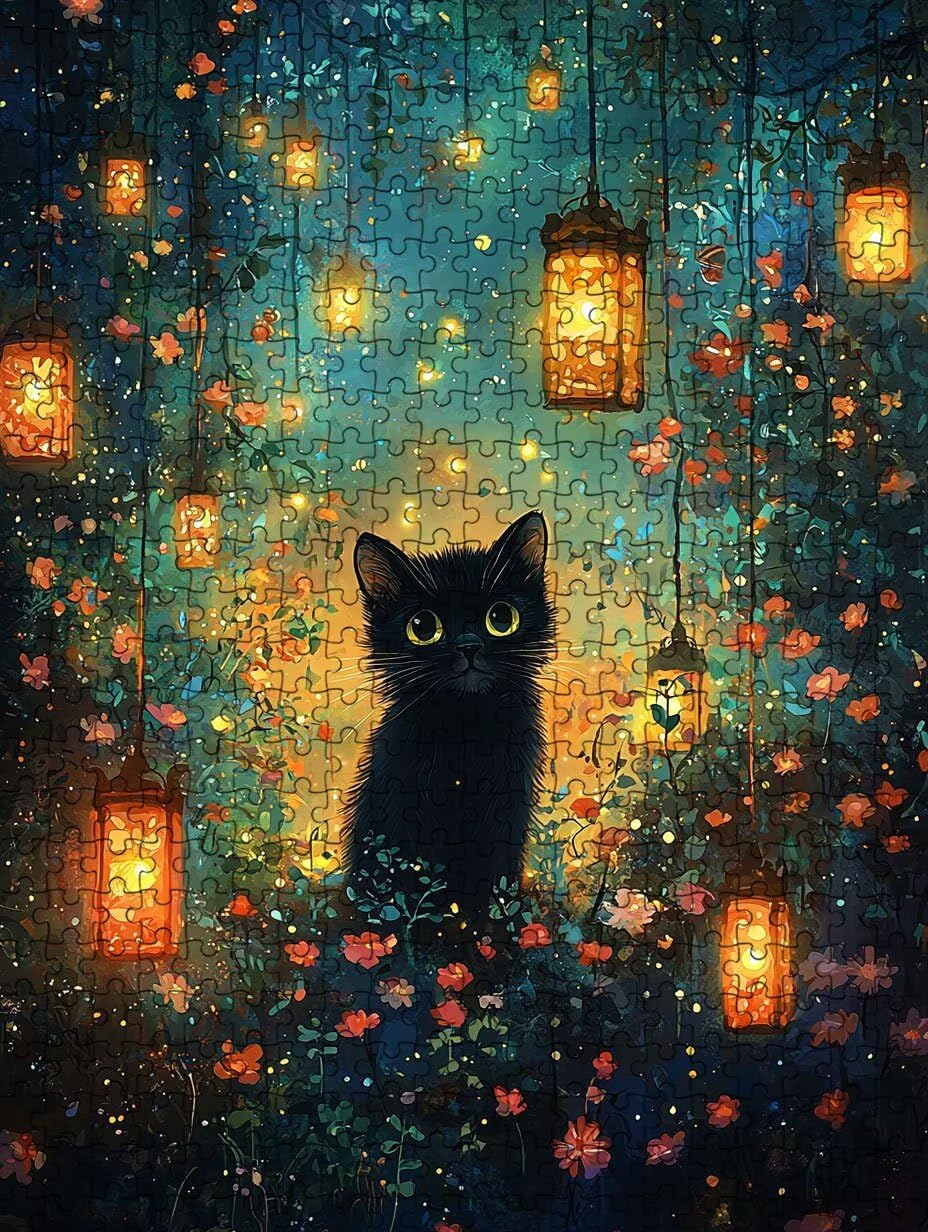 Puzzle 5000 elementów, latarnia kwiaty puzzle dla dorosłych 5000, niemożliwe klasyczne układanki, drewniane układanki, gra rodzinna, do gry edukacyjnej wyzwanie zabawki, dekoracja ścienna prezent