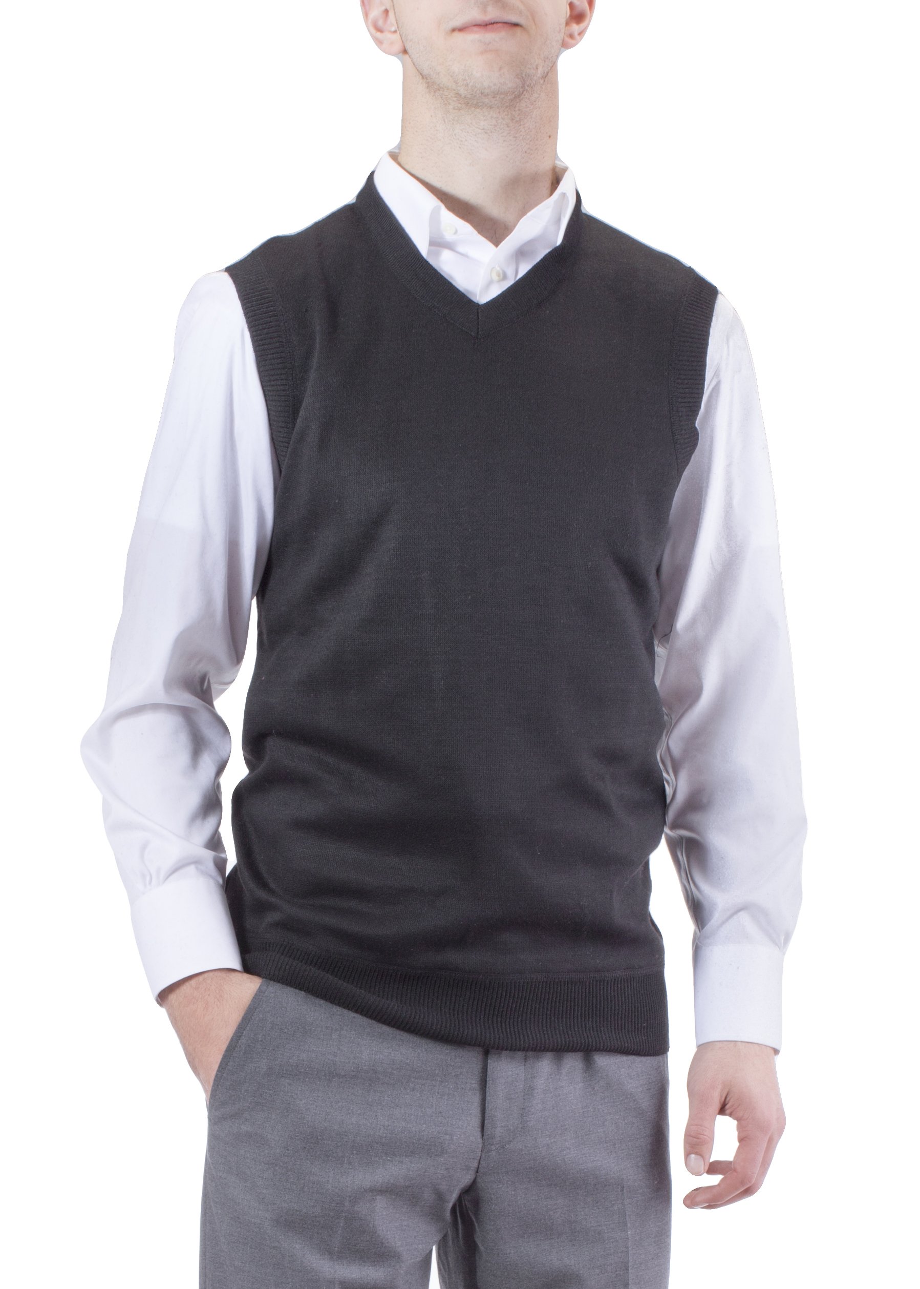 Solid Color V-Neck Sweater Vest 