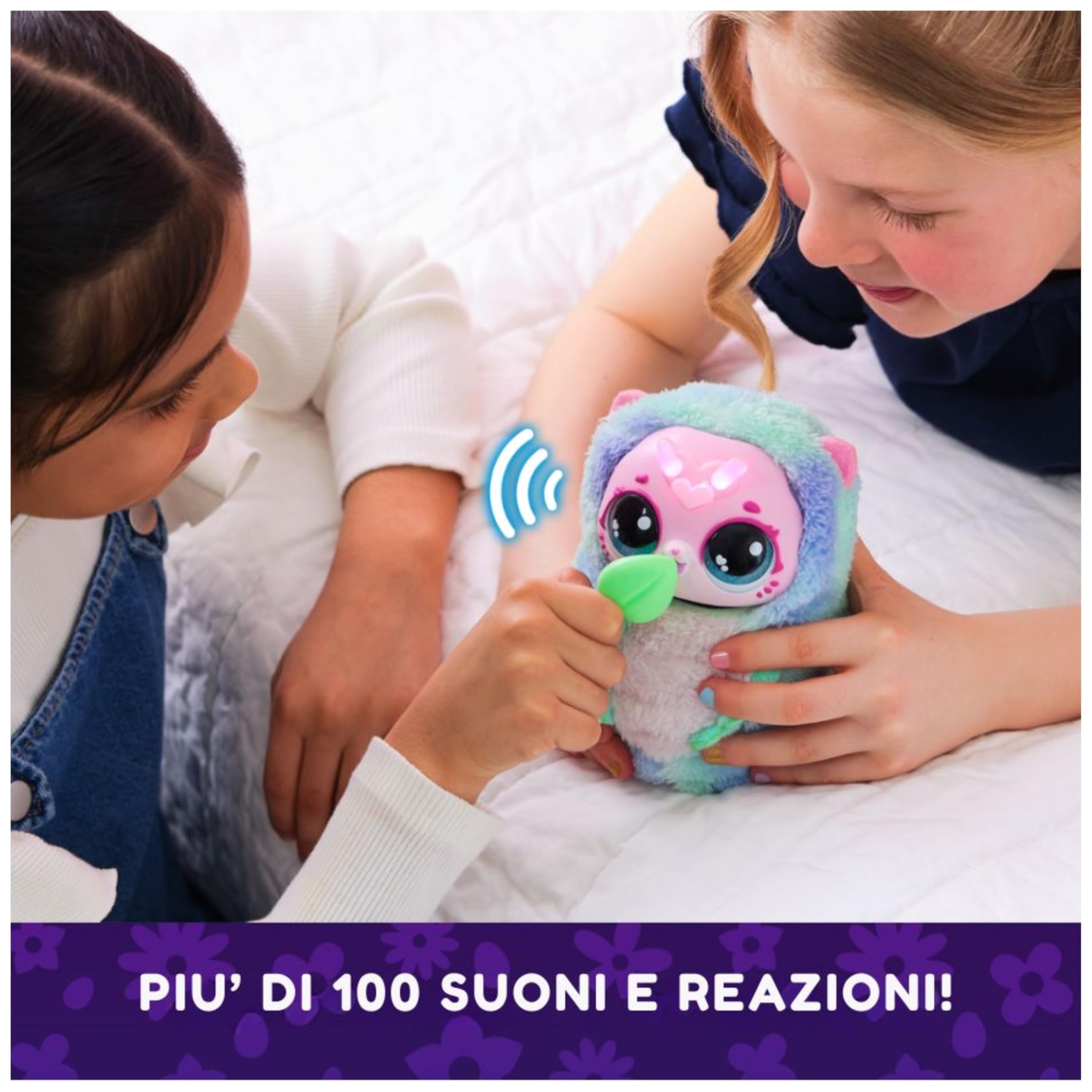 BLOOMABLES, Peluche Interattivo, Fiore che Sboccia e si Trasforma, Trasformazione Ripetibile, Oltre 100 Suoni e Reazioni (Modelli Assortiti) | Giocattolo per Bambine e Bambini dai 4 anni in su