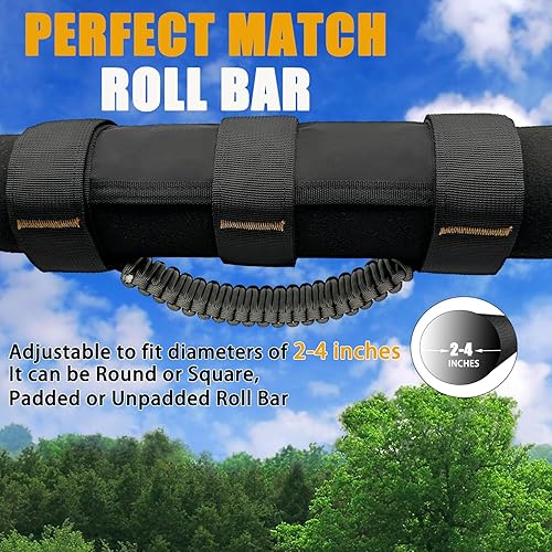 Miniatura 5 de KKIKK Asas de agarre para Jeep, paquete de 2 manijas de agarre para JK TJ JL CJ YJ JKU JLU y Gladiator JT Jeep Wrangler mango de hardware para