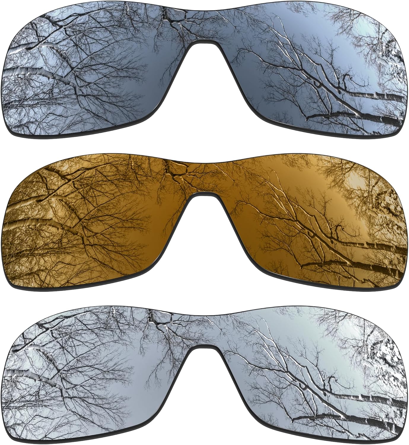 3 Pair Polarized Replacement Lenses for Oakley Antix Pack