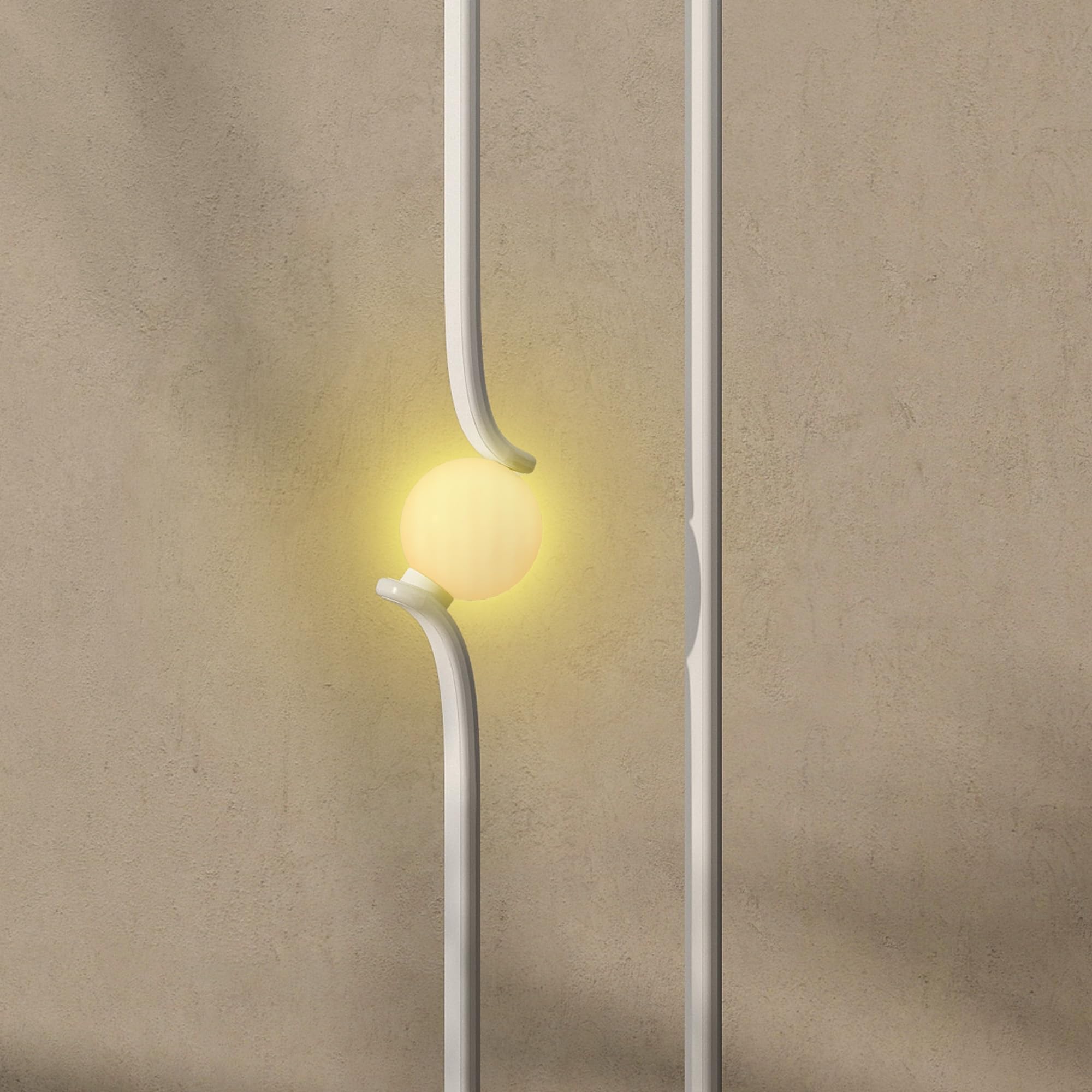HOMCOM Lampada da Terra a LED forma Nota Musicale con Luminosità Regolabile e Interruttore a Pedale, Lampada da Pavimento in Metallo, Plastica, Vetro, 28x28x145 cm, Bianco