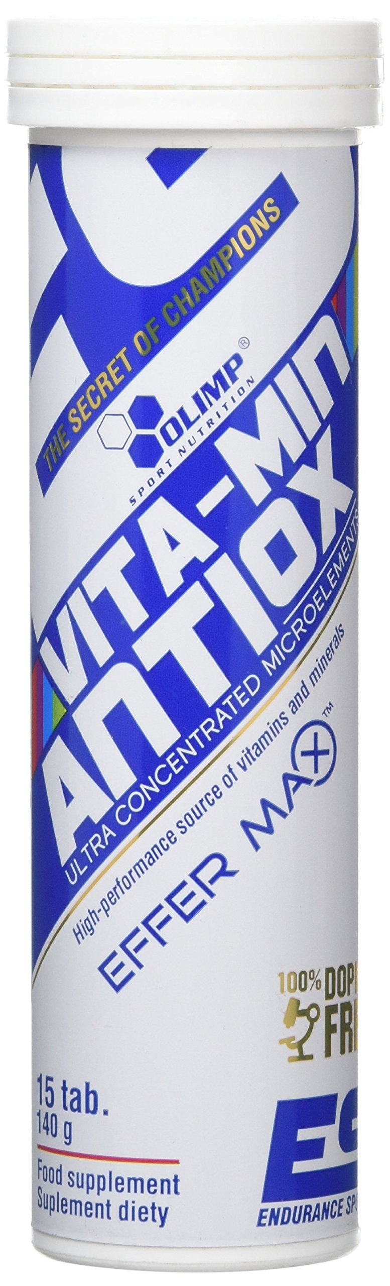 Olimp Labs Vita-Min AntiOX Effervescent Tablets, Orange (Pack of 15)