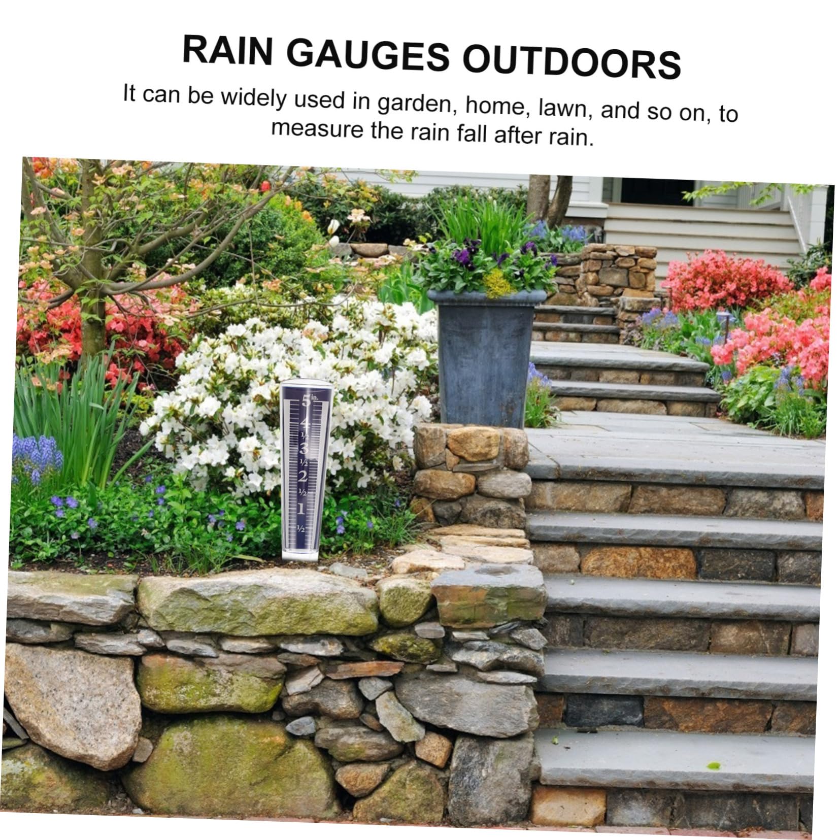 Mipcase 5stücke Rain Gauge Transparent Mit Erdspieß Präzises Messgerät Für Niederschlag Garten Und Und Klare Regenmessung Für Gartenliebhaber Und Wetterbeobachter
