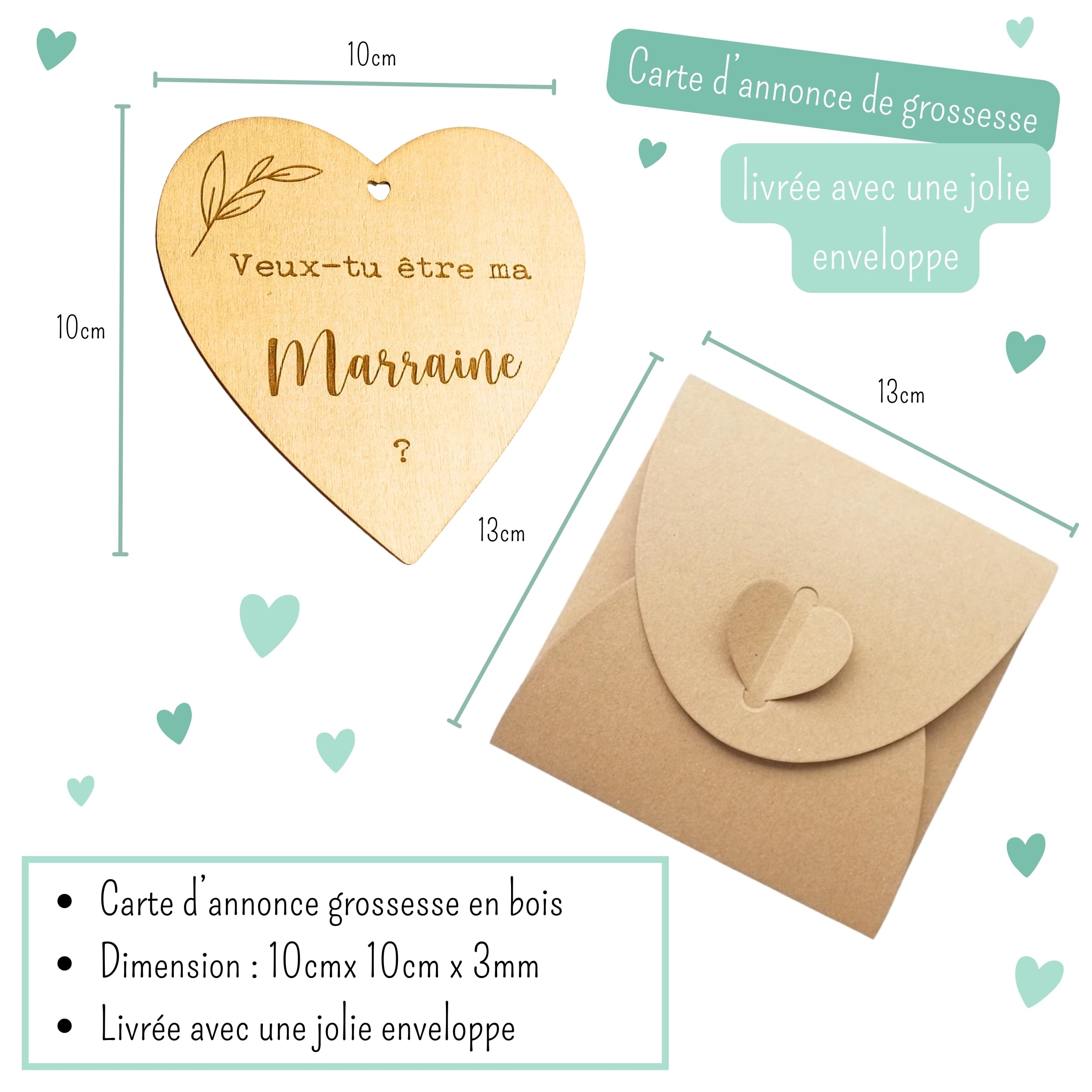 Coffret Demande Ou Cadeau Pour Une Marraine En Or Avec Bougie Et Collier Gravé