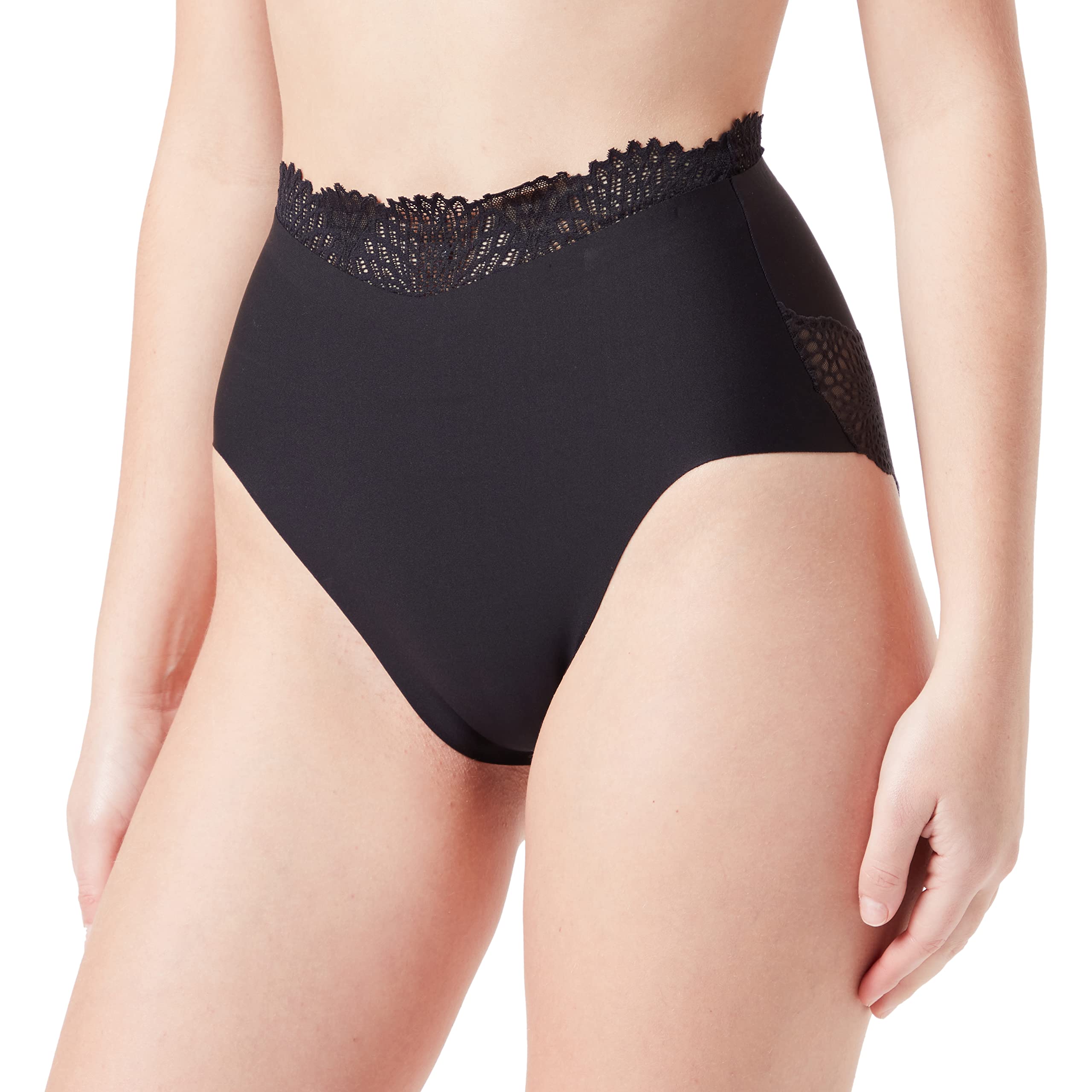 Triumph Women's Black Velveteen Sensation Highwaist Panty Underwear, 42