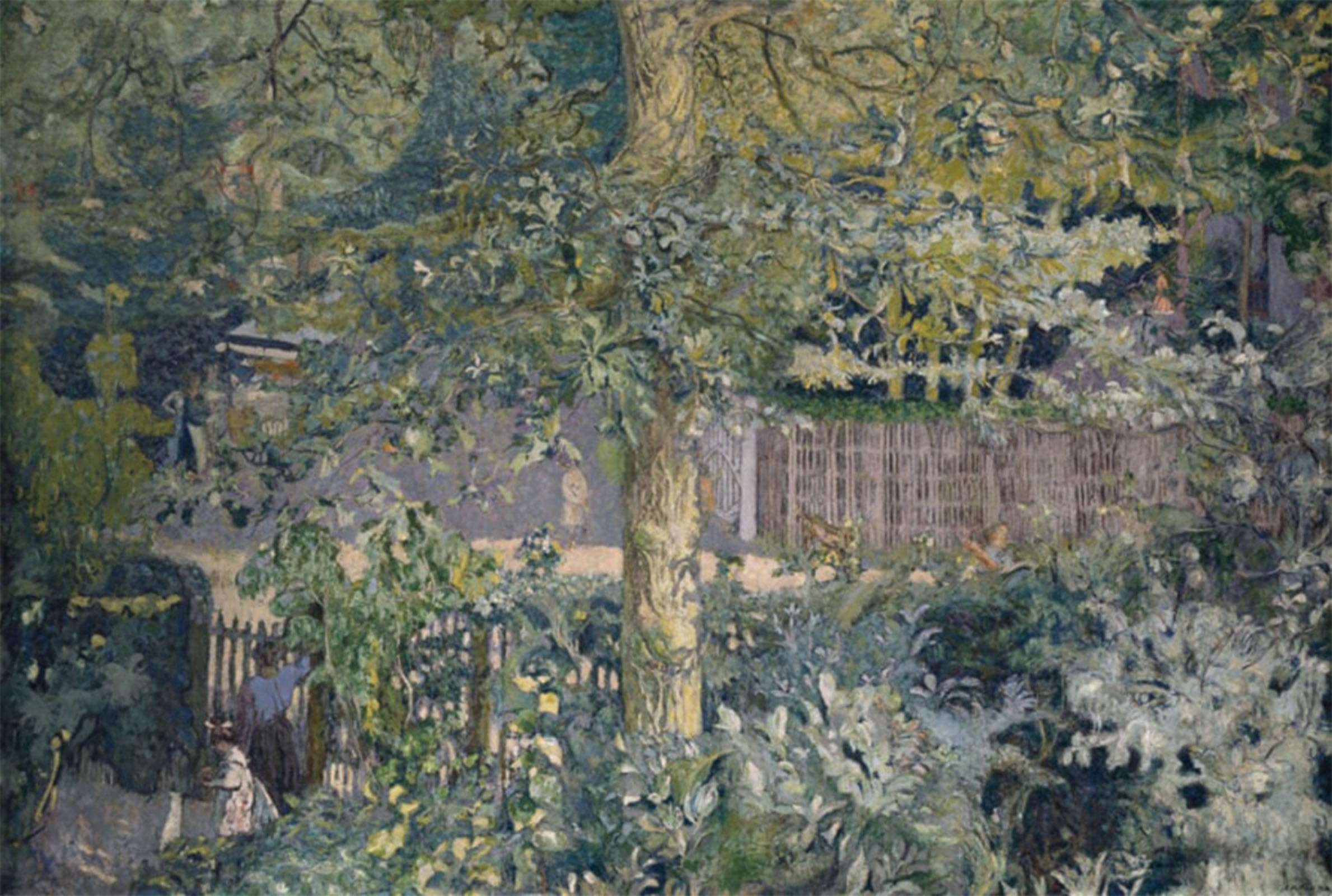 POSTERIIk Vintage Classic Picture Landscape Artwork Foliage oak Tree and Fruit Seller by Édouard Vuillard Portrait Canvas Painting for Office Home Decor 60x90cm