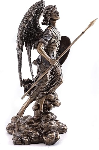 Miniatura 4 de Top Collection Estatua de Arcángel San Rafael, escultura del Dios de la curación en bronce fundido en frío de alta calidad, figura coleccionable de