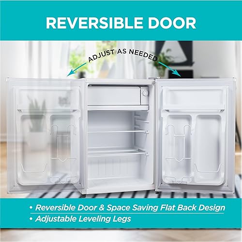 Miniatura 5 de BLACK+DECKER Refrigerador compacto de 2.5 pies cúbicos, certificado ENERGY STAR, mini refrigerador de una sola puerta con compartimento enfriador