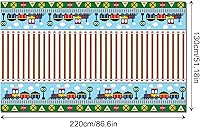 Vista 2 de CC HOME 1 Pack Train Plastic Tablecloth 54 x 87 Inch Long Rectangular Table Cover for Buffet,Birthday Party Holiday Dinner,Picnic or Tablecloth for