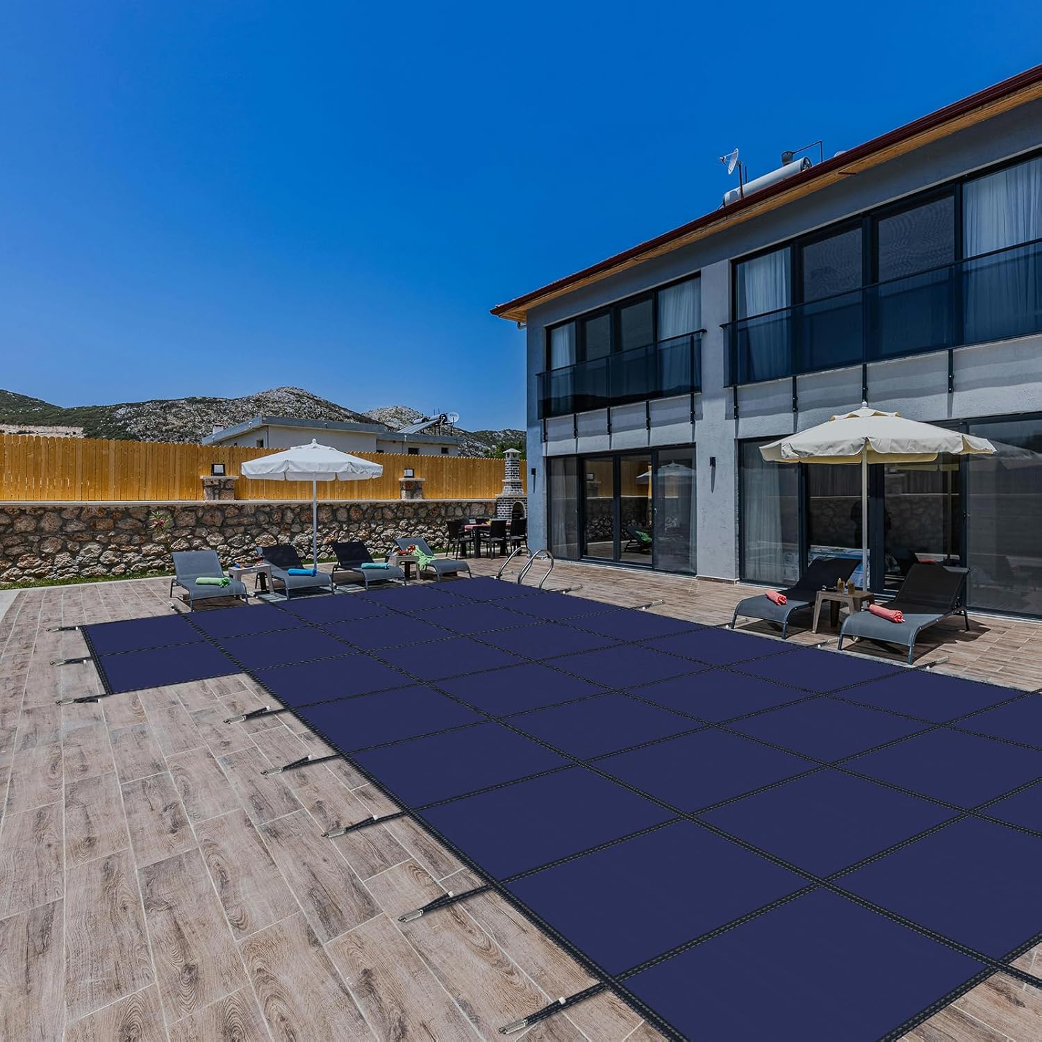 Buzzbazaar Rectangle Inground Pool Safety Cover – Durable, Reliable Protection with Easy Installation (Green, 20'x40'Pool Size(Mid Step))