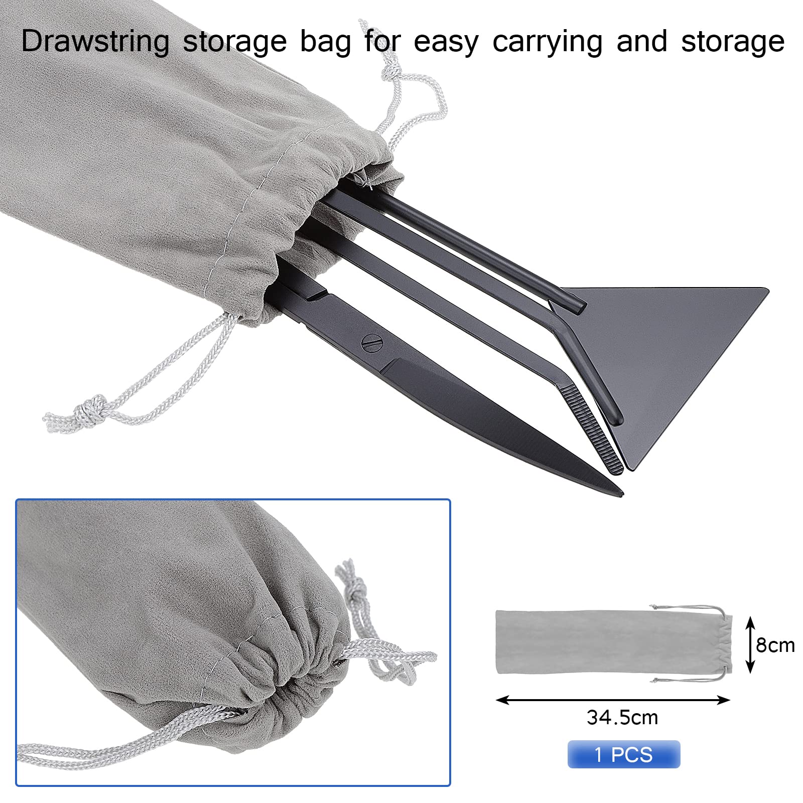 Kit D'outils de Nettoyage 9 en 1 pour Aquarium, épuisette de Poisson, Râteau, Fourche, Grattoir, éponge et Acier Inoxydable, Kit D'outils D'aquarium