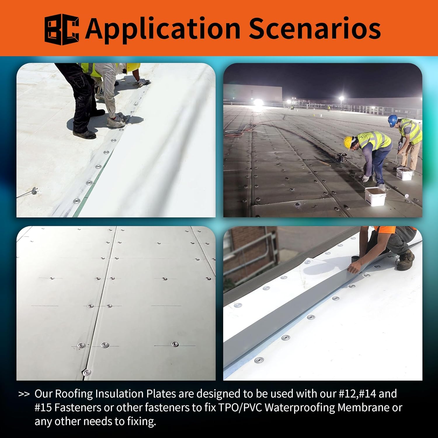 Roofing Insulation Plates - 1,000Pc Round Metal Plates for Tpo/PVC Membrane, Compatible with Self-Drilling Screws, Aluminized Zinc Coating, Ideal for Metal Roofing and Roofing Materials