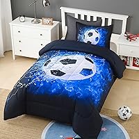 Vista 65 de Andency 3D Baseball Comforter Full (79x90 Inch), 3 Pieces(1 Baseball Comforter, 2 Pillowcases) Microfiber Sport Bedding Set for Boys Kids Teens