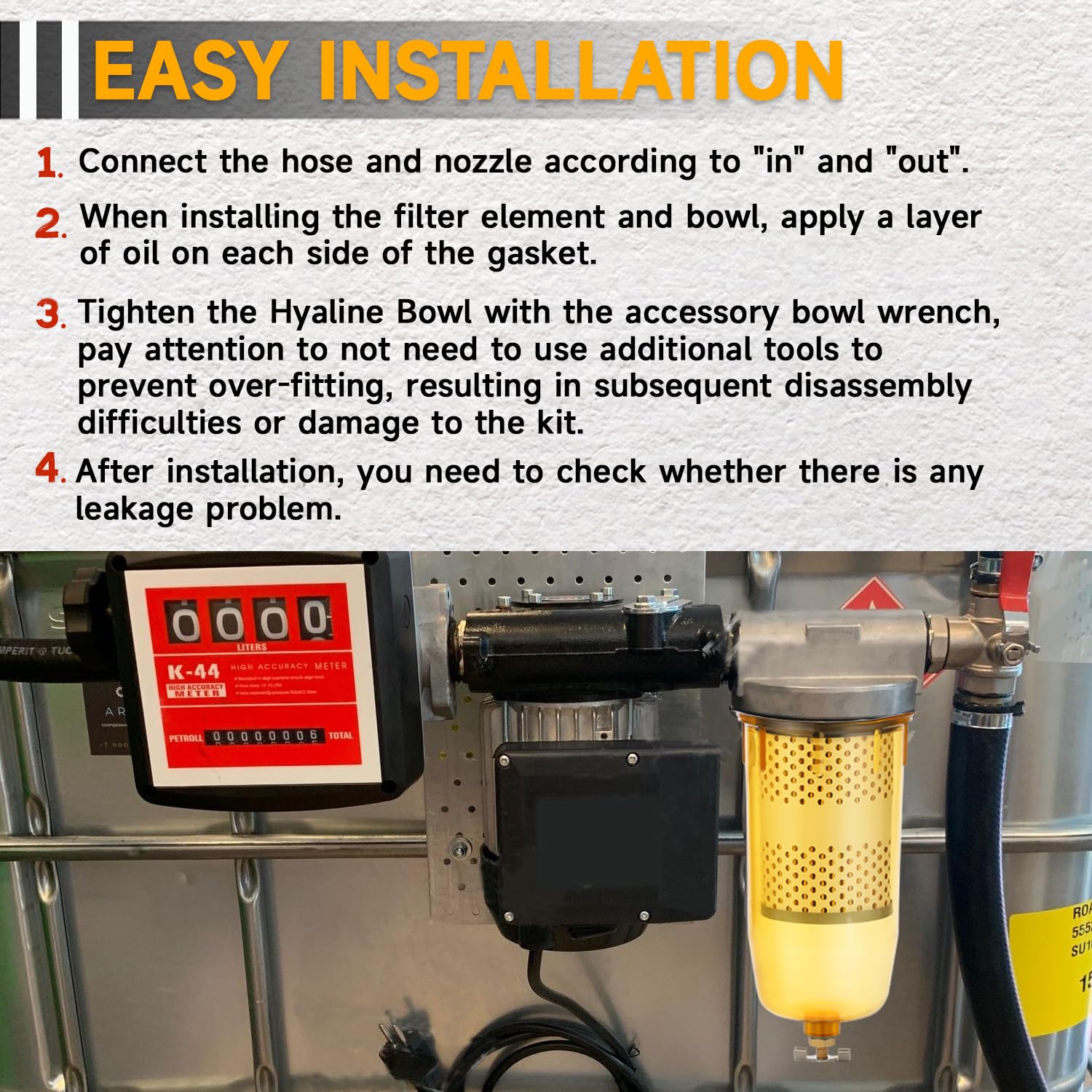 Fuel Tank Filter Fuel Water Separator Assembly With PF10 Element - View #4