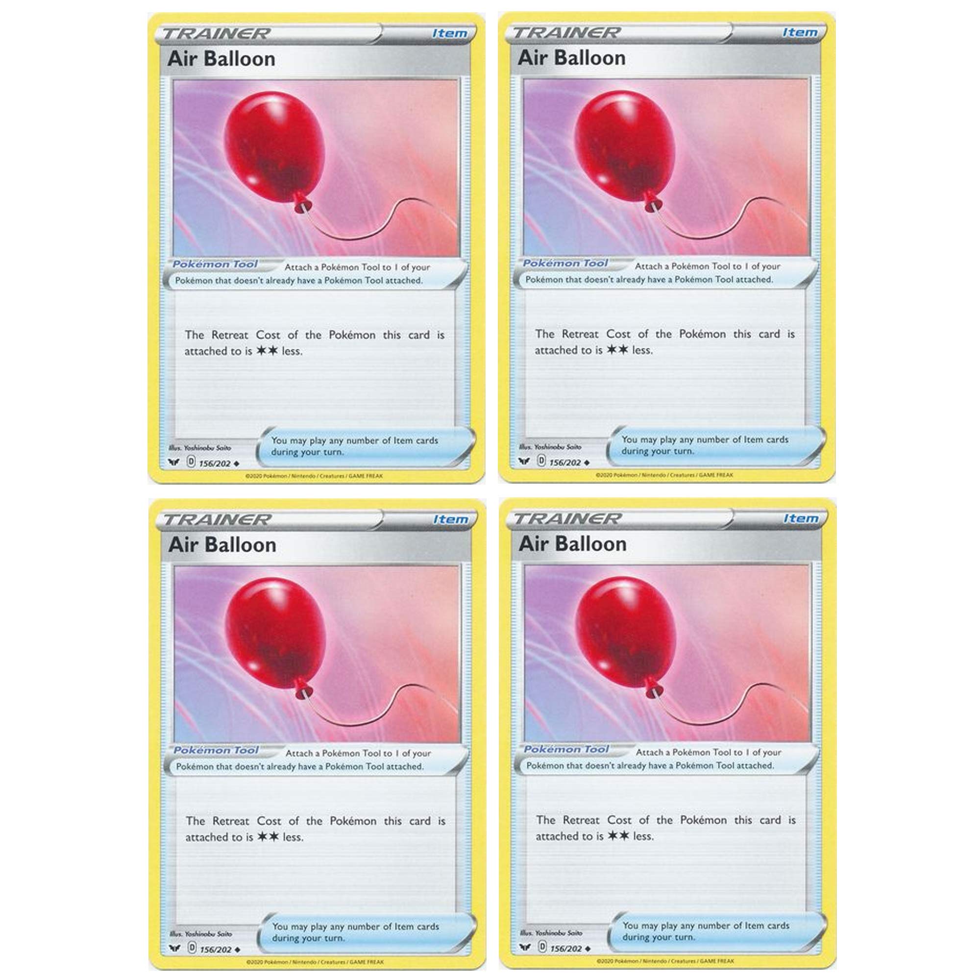 Pokemon Card Air Balloon Sword And Shield Base X4 Card | Desertcart Brunei