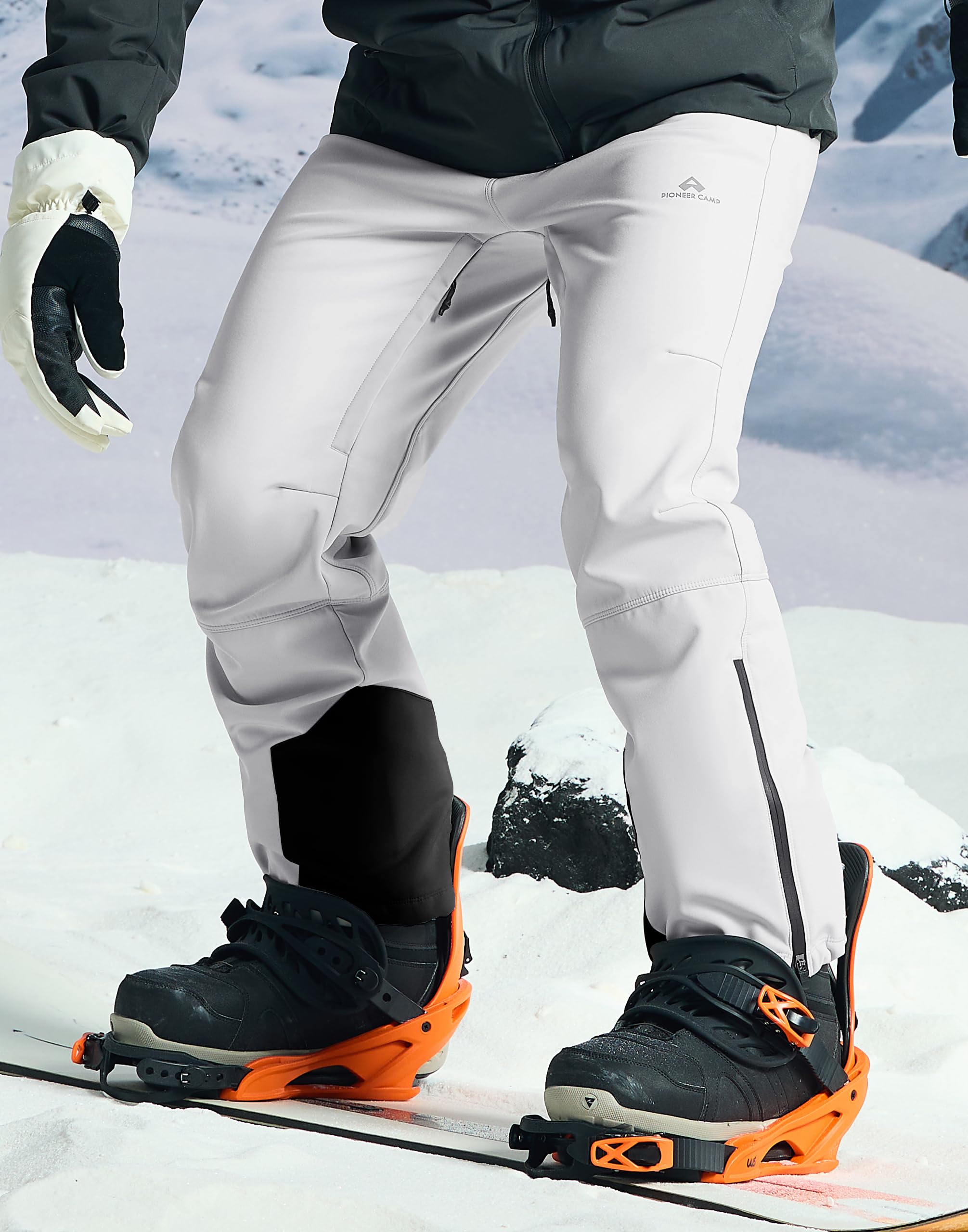 Pioneer Camp Skihose Herren 15000+MM H2O wasserdichte Schneehose Snowboardhose Winddichte Warme Gefütterte Softshellhose Winter Thermohose Ski Pants für Männer mit Schneefang