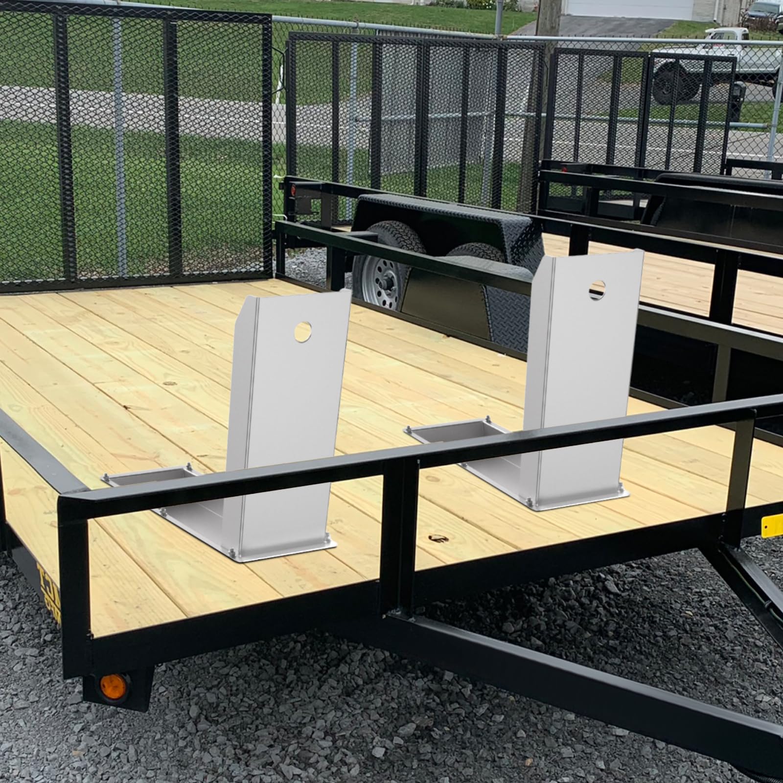 FAMIWIN Recessed Motorcycle Wheel Chocks for 24" Wheels, 1500 lbs