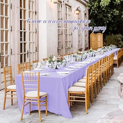 Miniatura 131 de Paquete de 4 manteles redondos blancos de 120 pulgadas – Mantel circular de poliéster para mesa redonda, resistente a las manchas y a las arrugas