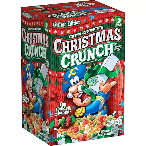 Christmas Crunch Quaker Cap'n Crunch Cereal (Net Wt 40 Ounce ),