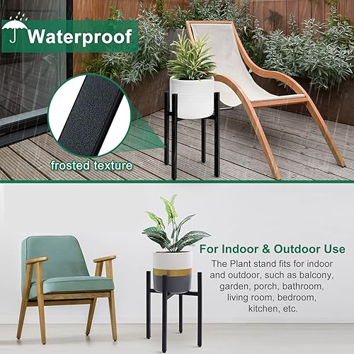 Miniatura 6 de Soporte para macetas, soporte ajustable para macetas, soporte alto moderno de mediados de siglo para interiores, soporte de metal para macetas de