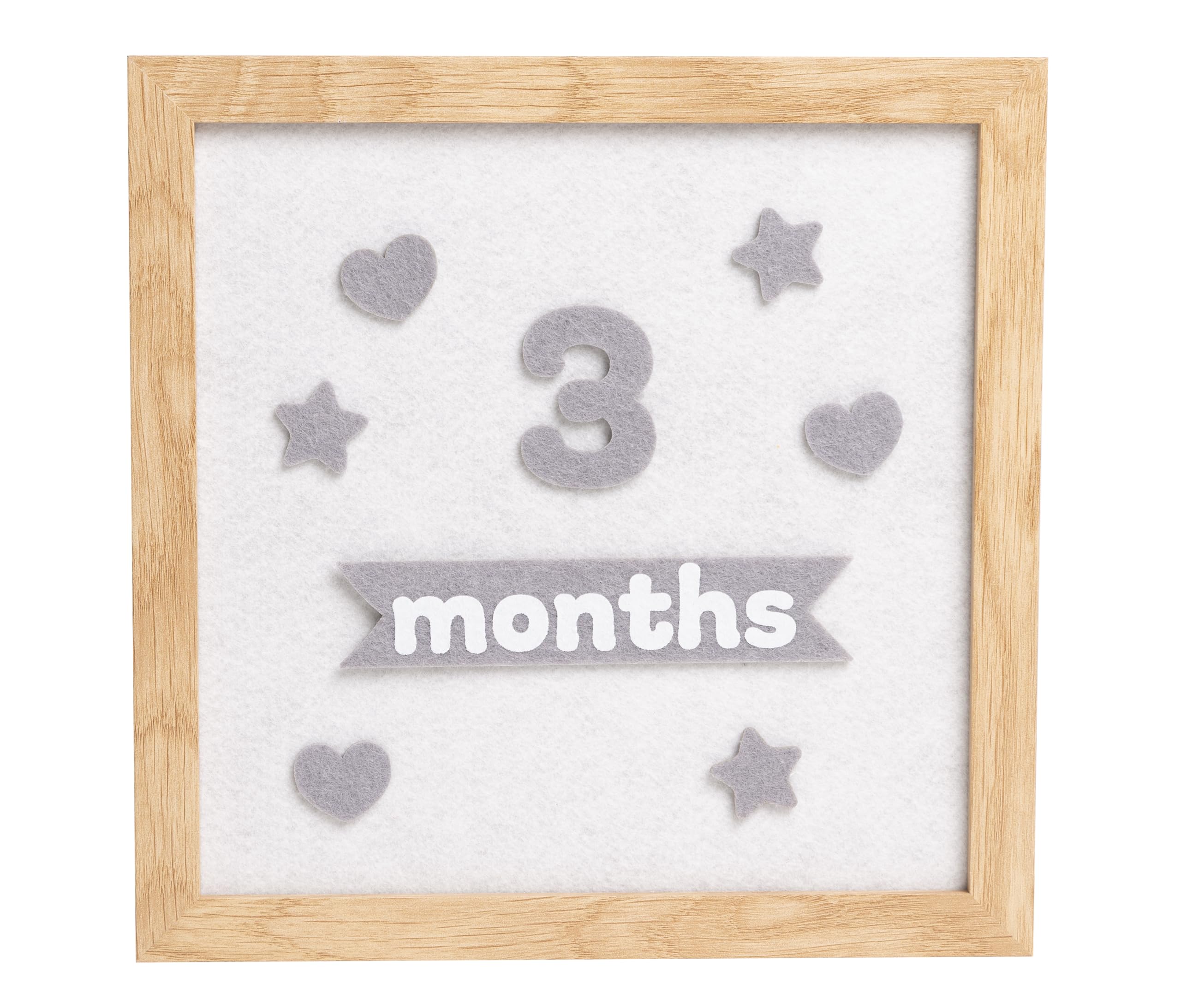 Reece Studio Felt Letterboard Set, Baby Keepsake Frame, Newborn Milstone Photo Prop, Soft Message Board For Baby, 109 Felt Letters and Numbers — image 1
