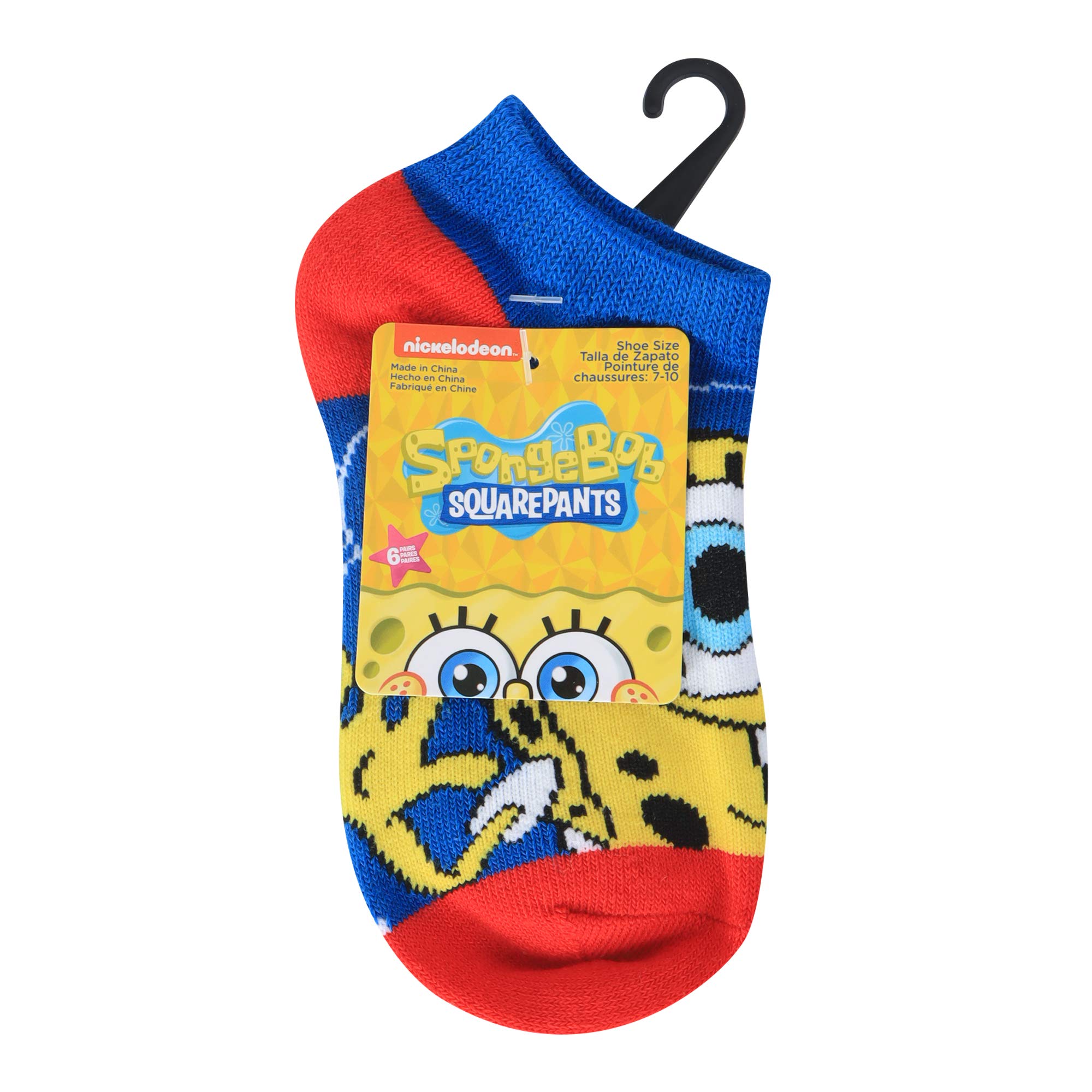 Nickelodeon Spongebob Schwammkopf Jungen No Show Socken