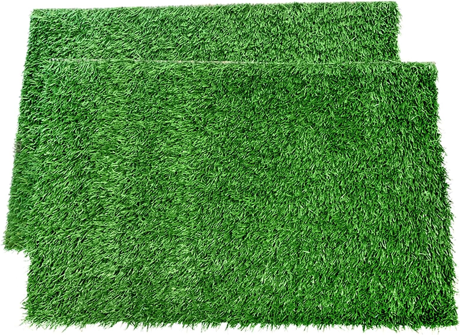 LOOBANI Dog Grass Pee Pads, 2 Pack Artificial Grass for Potty Tray, 18x23in | Replacement Turf, Pet-Friendly, Easy to Clean, Washable, Fake Grass Mat for Puppy to Pee on, Outdoor Indoor Pee Grass Patch