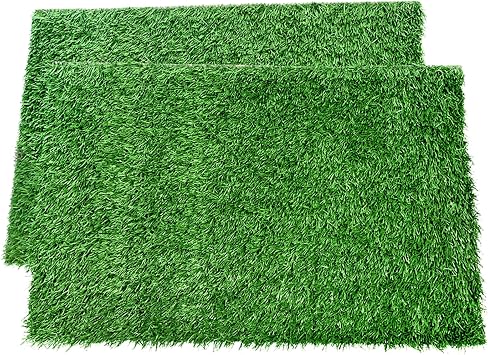 LOOBANI Dog Grass Pee Pads, 2 Pack Artificial Grass for Potty Tray, 18x28in | Replacement Turf, Pet-Friendly, Easy to Clean, Washable, Fake Grass Mat for Puppy to Pee on, Outdoor Indoor Pee Grass Patch