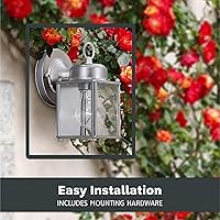 Vista 5 de DESIGNERS FOUNTAIN Preston Accesorio de Luz Exterior, Aplique de Pared de 8 Pulgadas para Puerta Delantera, Patio y Porche, Estaño, 1161-PW