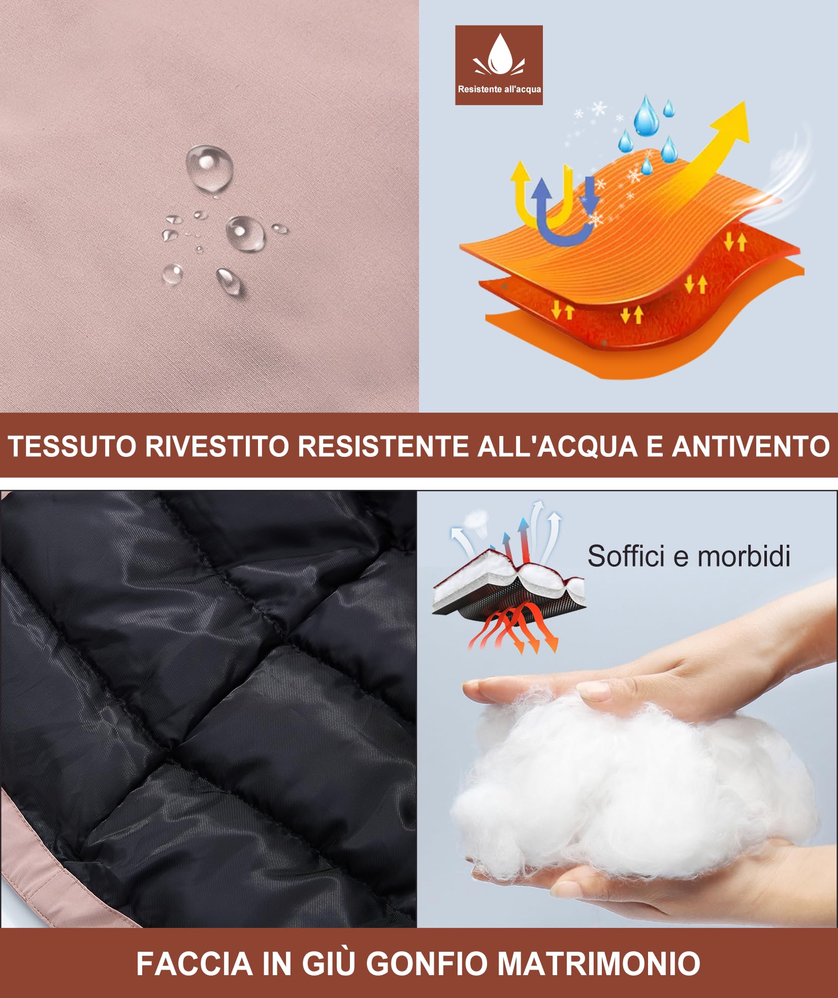 maoo garden Piumino Pesante Imbottita Inverno Cappotto Bambina e Ragazza Pelliccia sul Cappuccio Resistente all'acqua